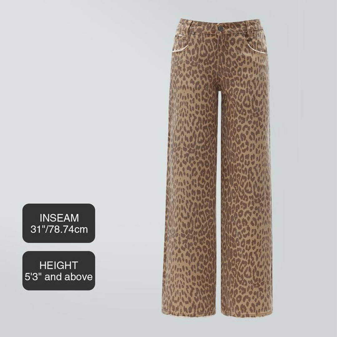 Mid-low Rise Baggy Jeans Stretchy Wide Leg