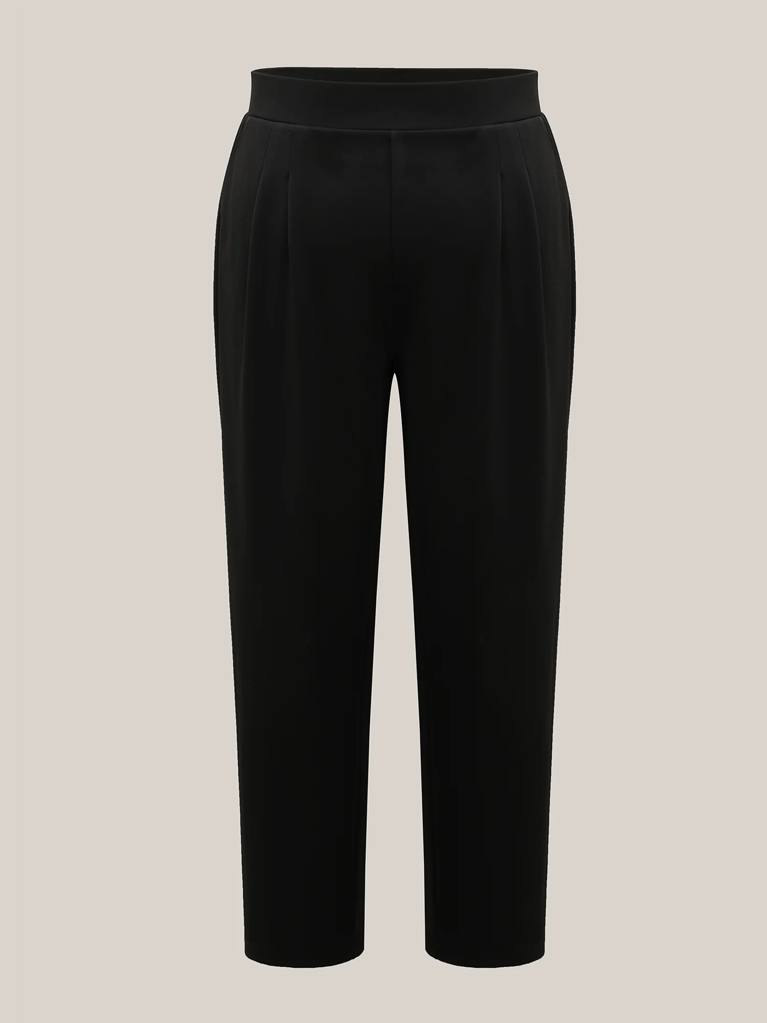 Stretchy-Waist Straight Leg Pants