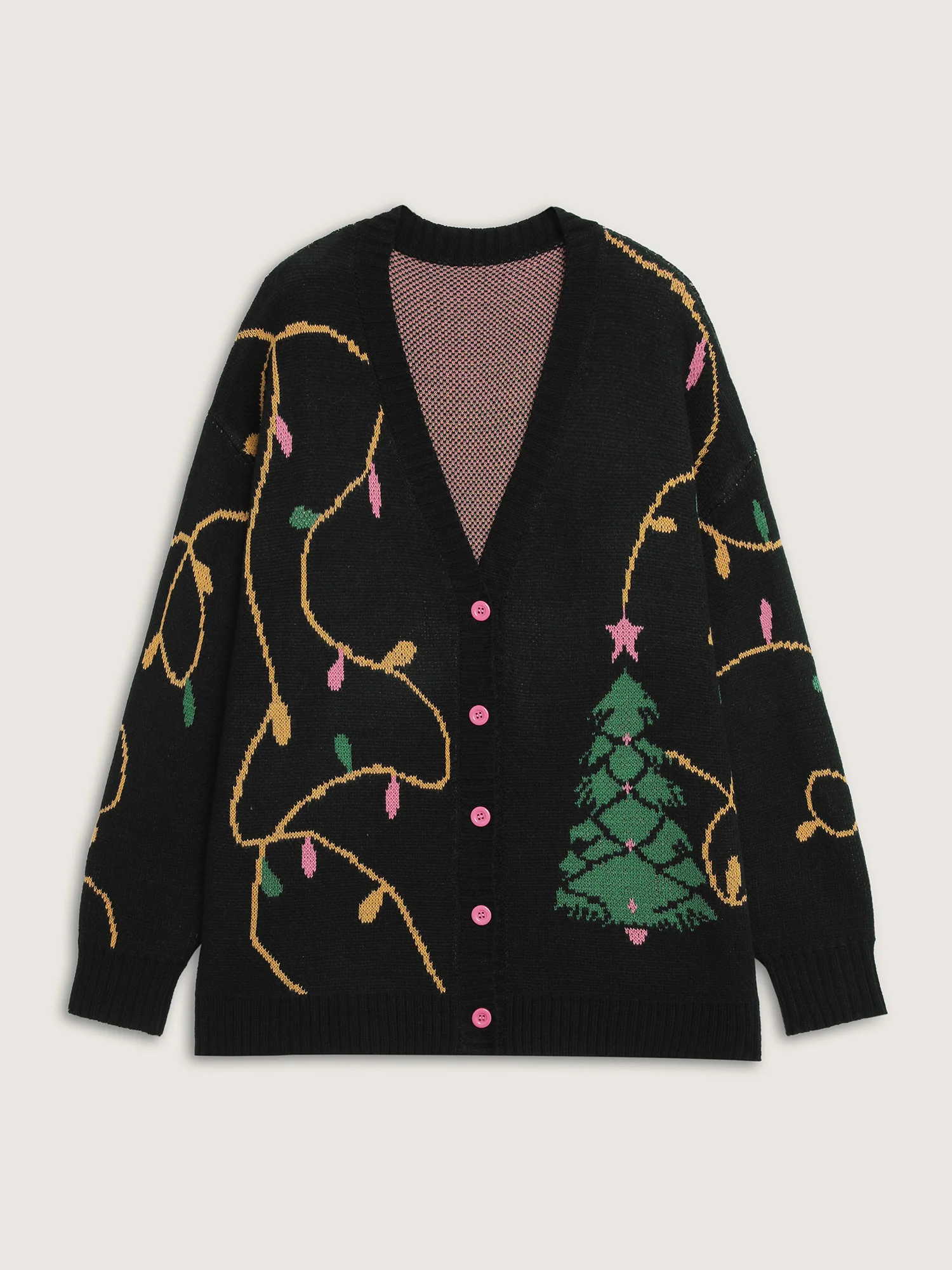 Merry Bright Button Knit Cardigan