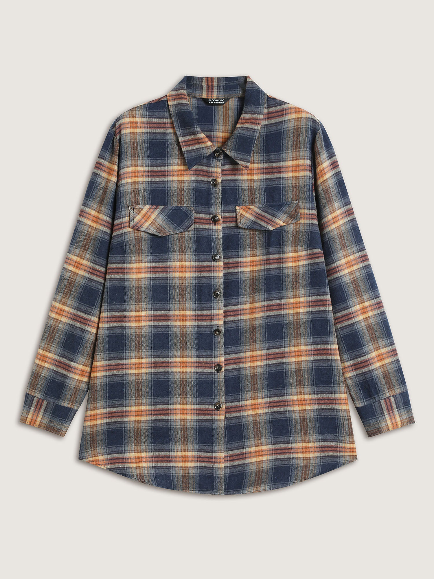 Plaid Print Button Down Shirt