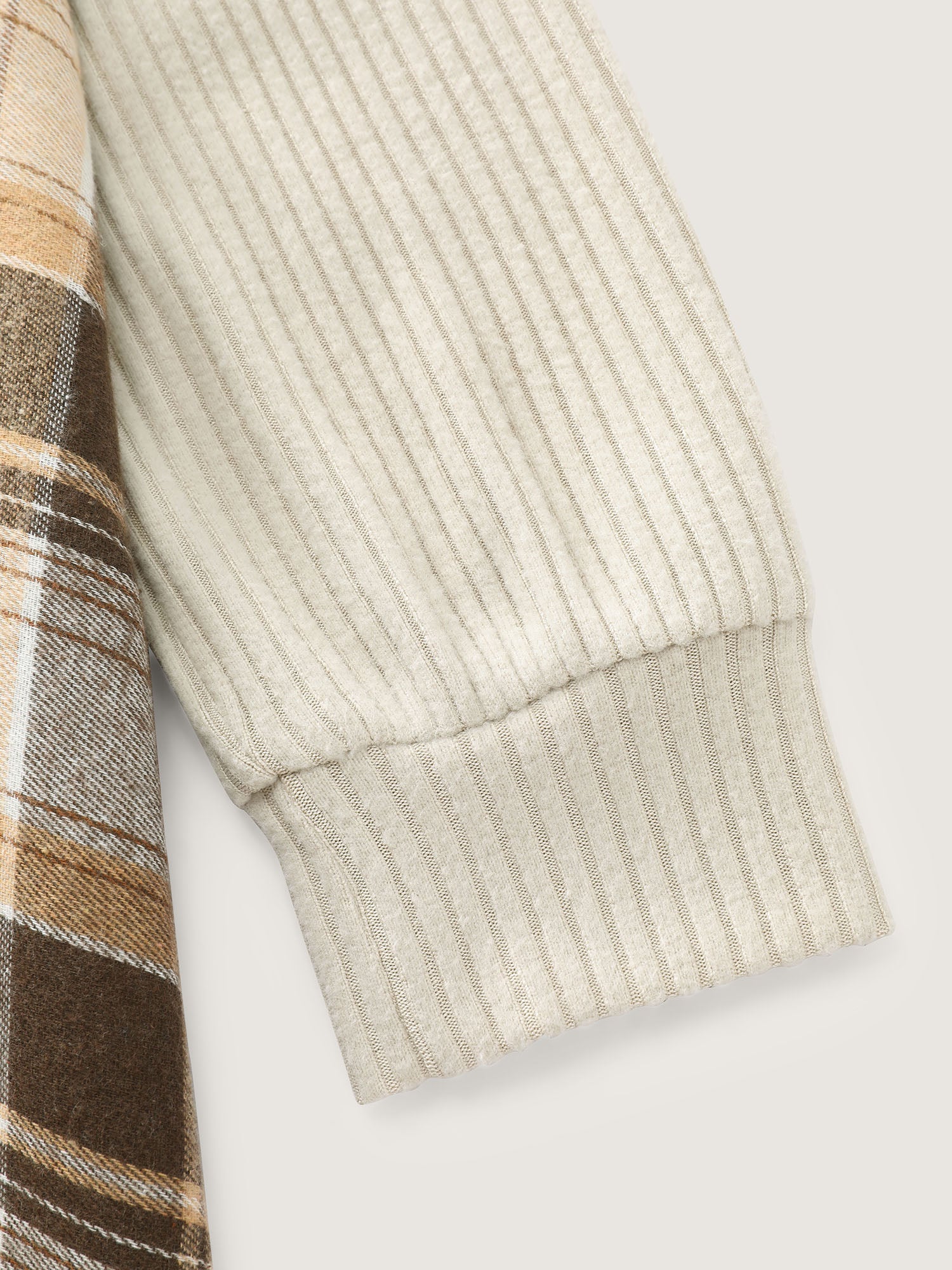 Plaid Contrast Wrap Neckline Midi Dress