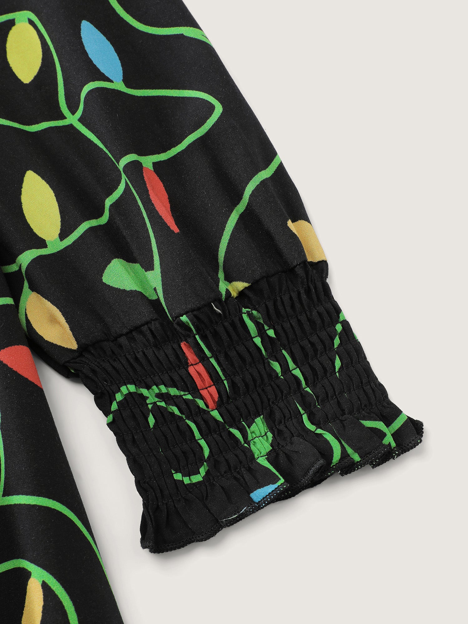 Holiday Lights Triple Elastic Waistband Midi Dress