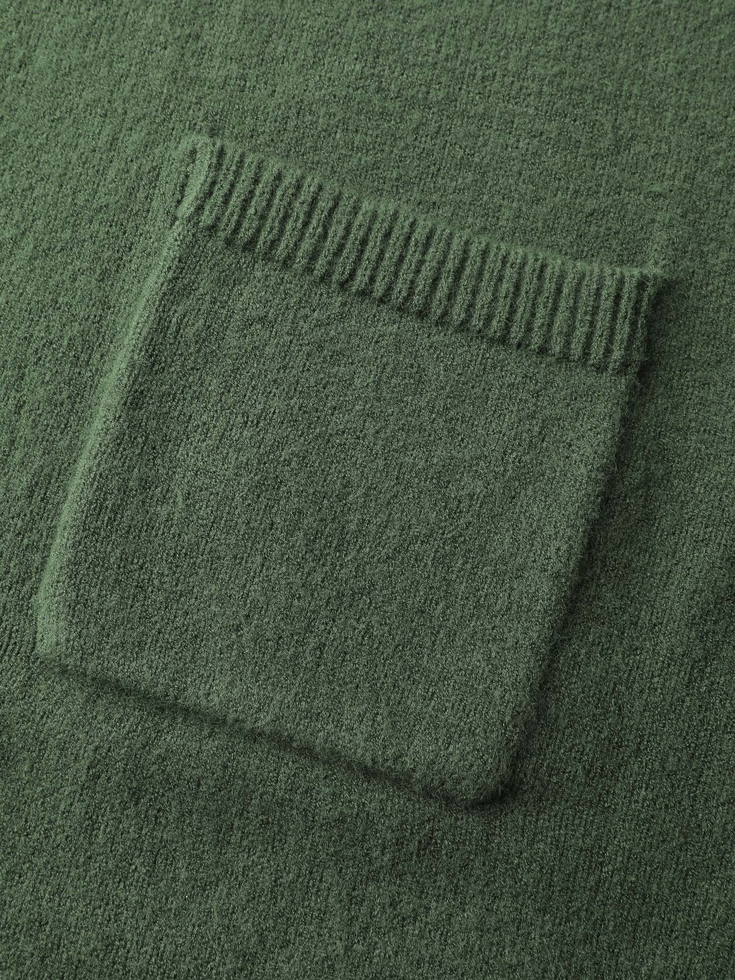 A-Line Pockets V-Neck Pullover