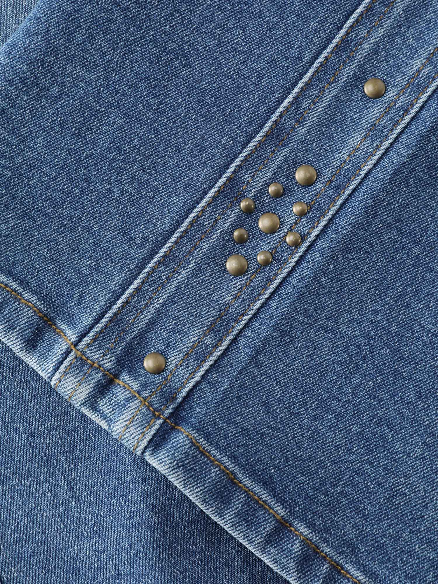 Stretchy Back Waistband Wide-Leg Jeans