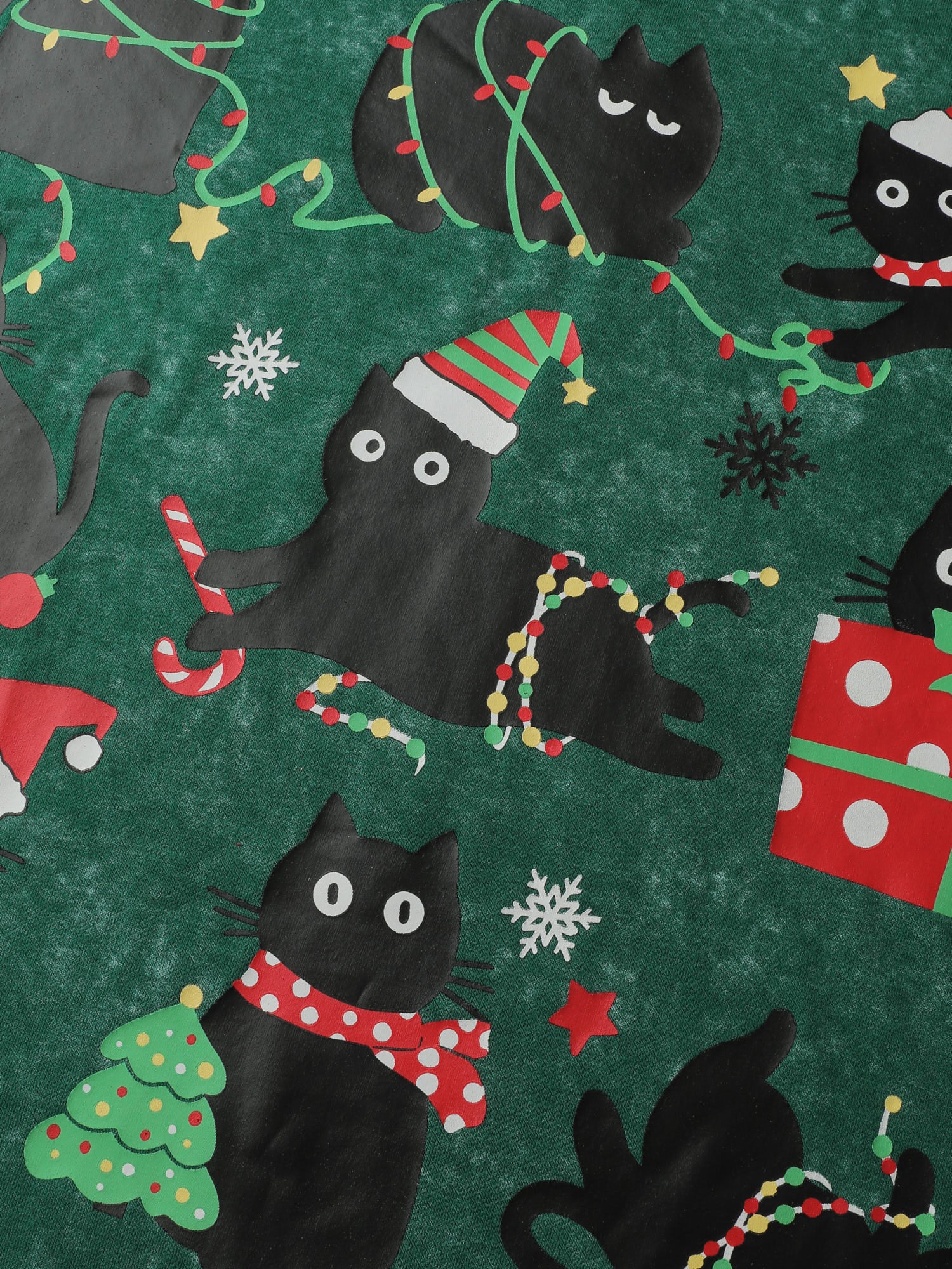 Holiday Cat Snowflake Effect T-Shirt