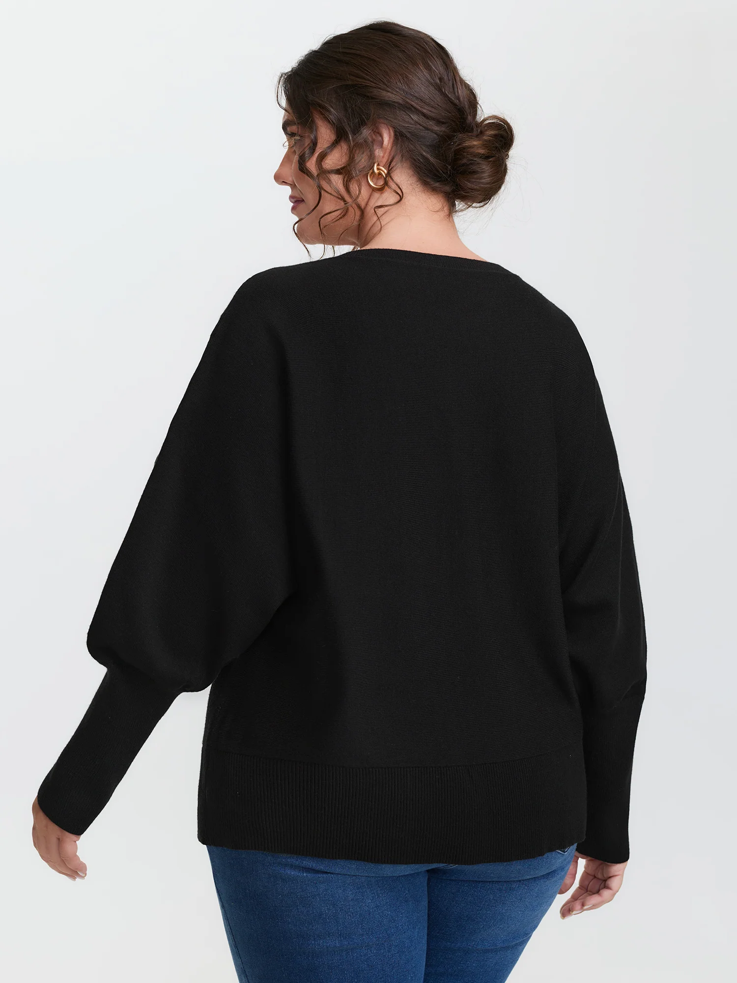 Supersoft Floral Batwing Sleeve Pullover