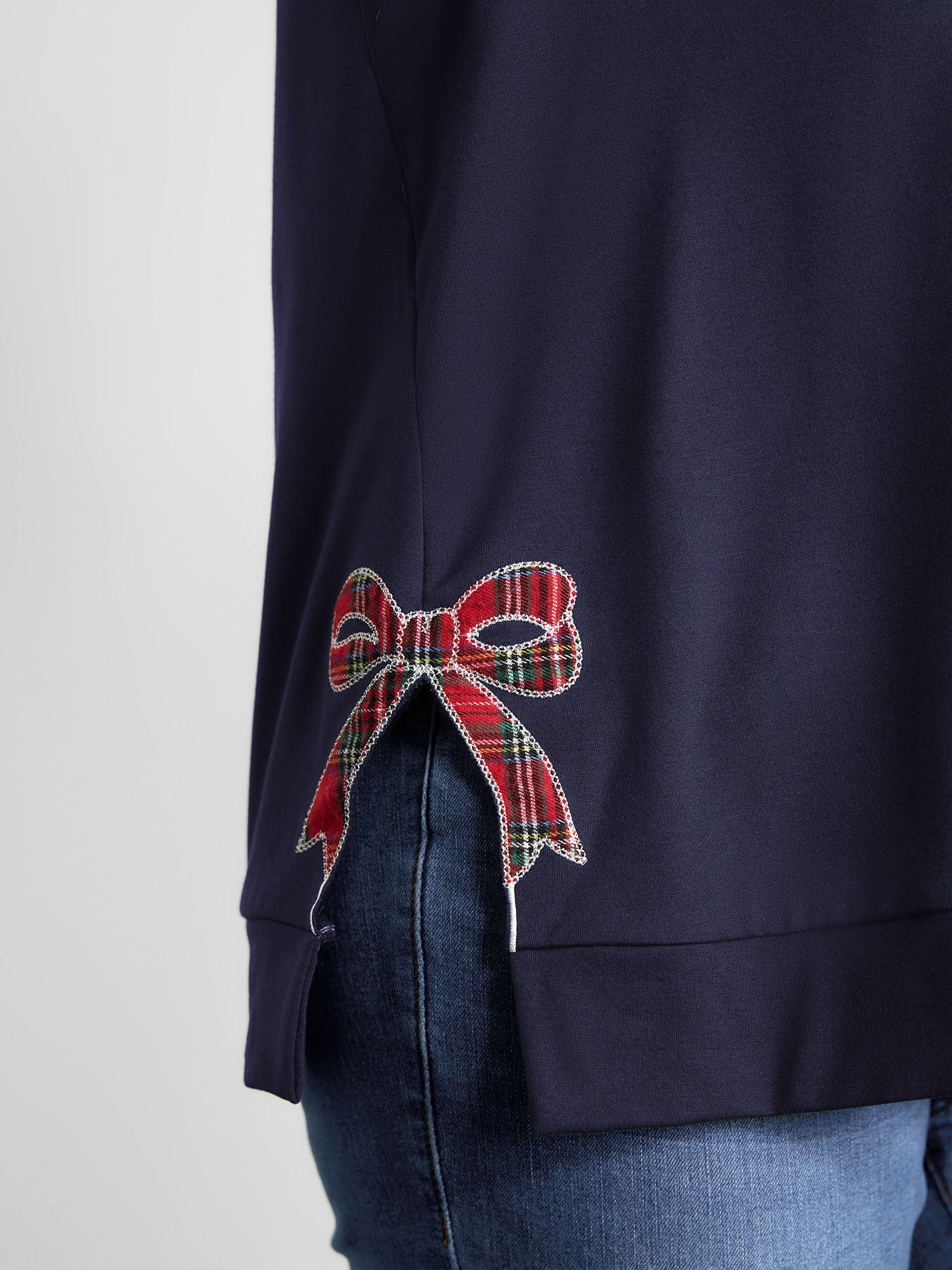 Merry Applique Embroidery Sweatshirt