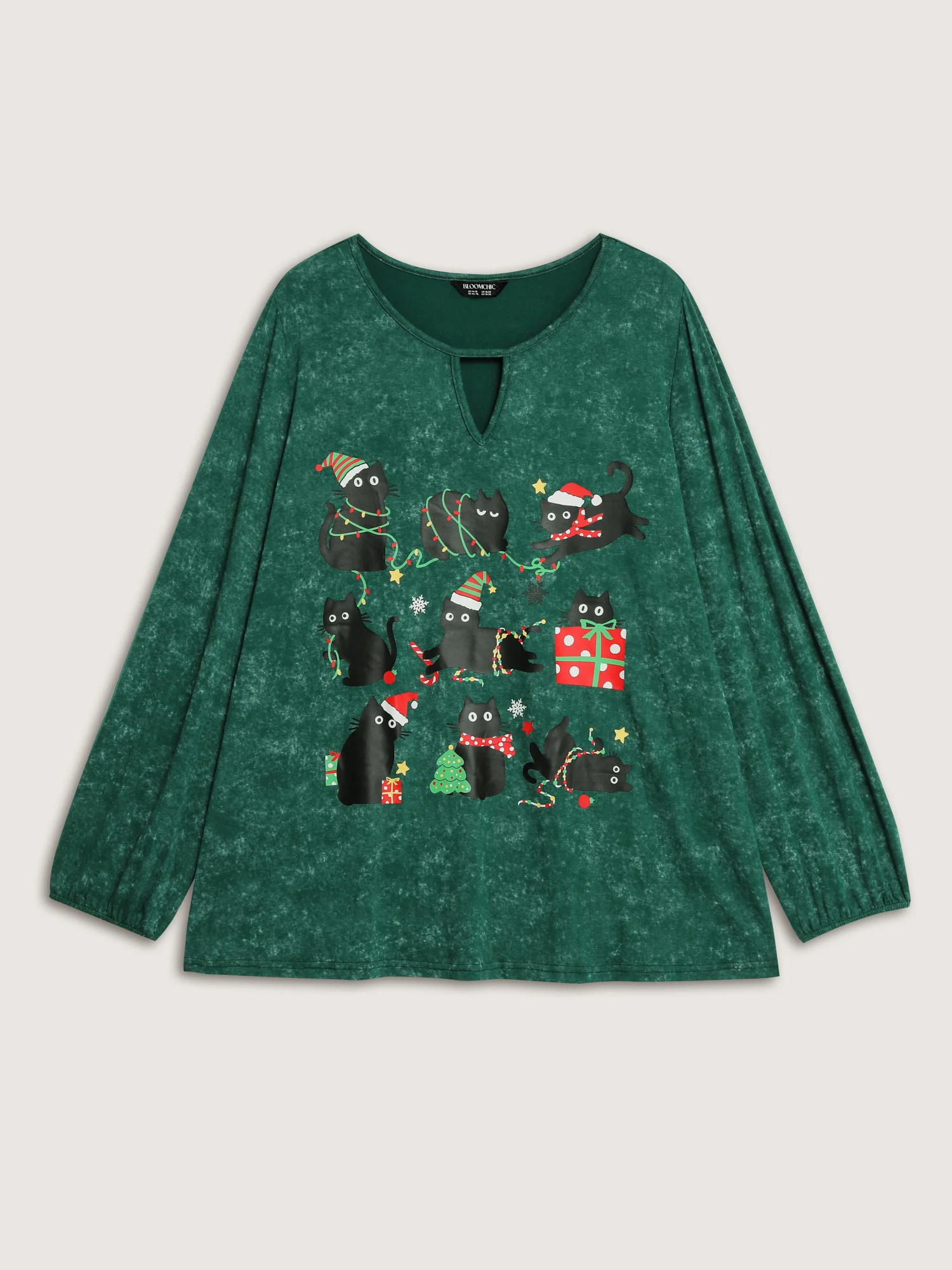 Holiday Cat Snowflake Effect T-Shirt