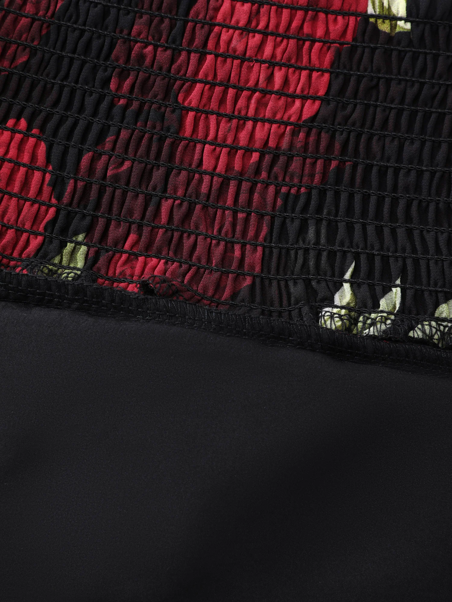 Large Flower Print Wide Waistband Midi Skirt