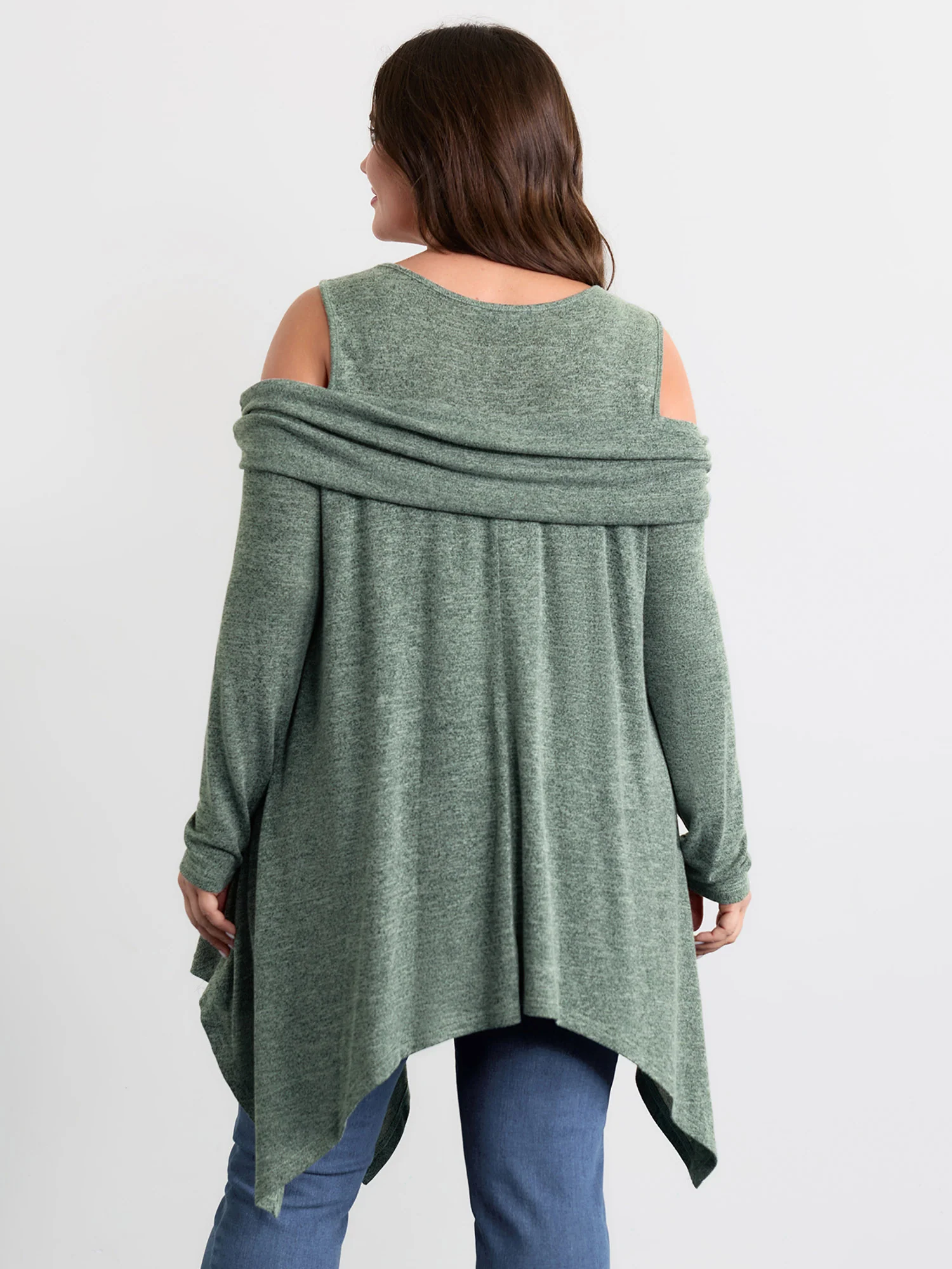 Off-Shoulder Pleated Asymmetrical Hem Top