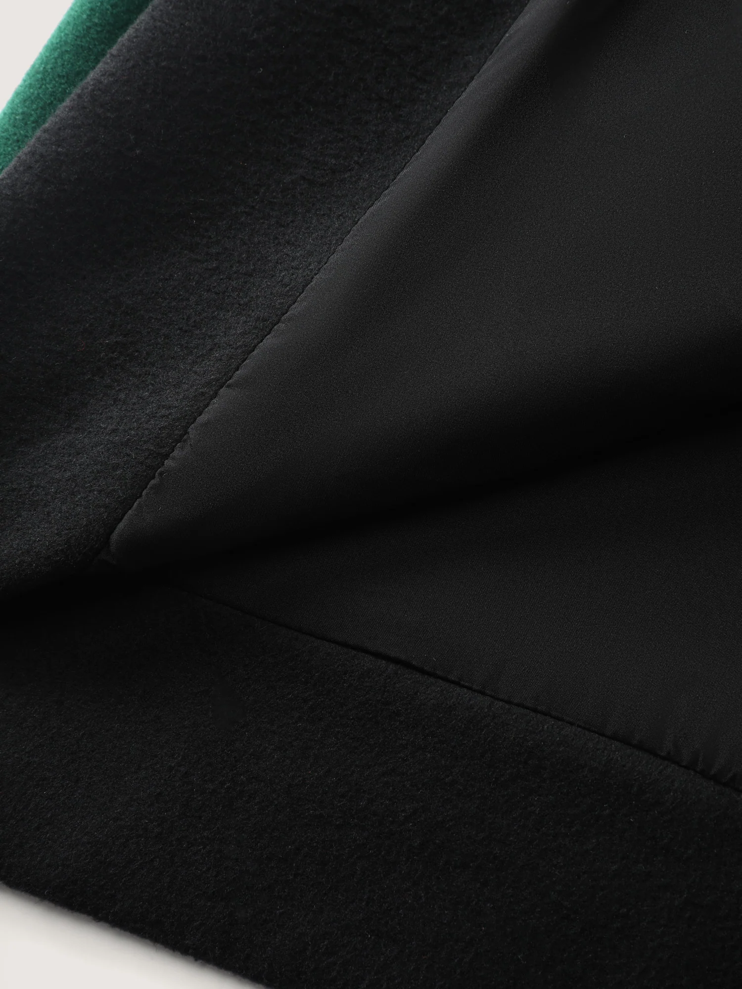 Color Contrast Belted Lined Coat