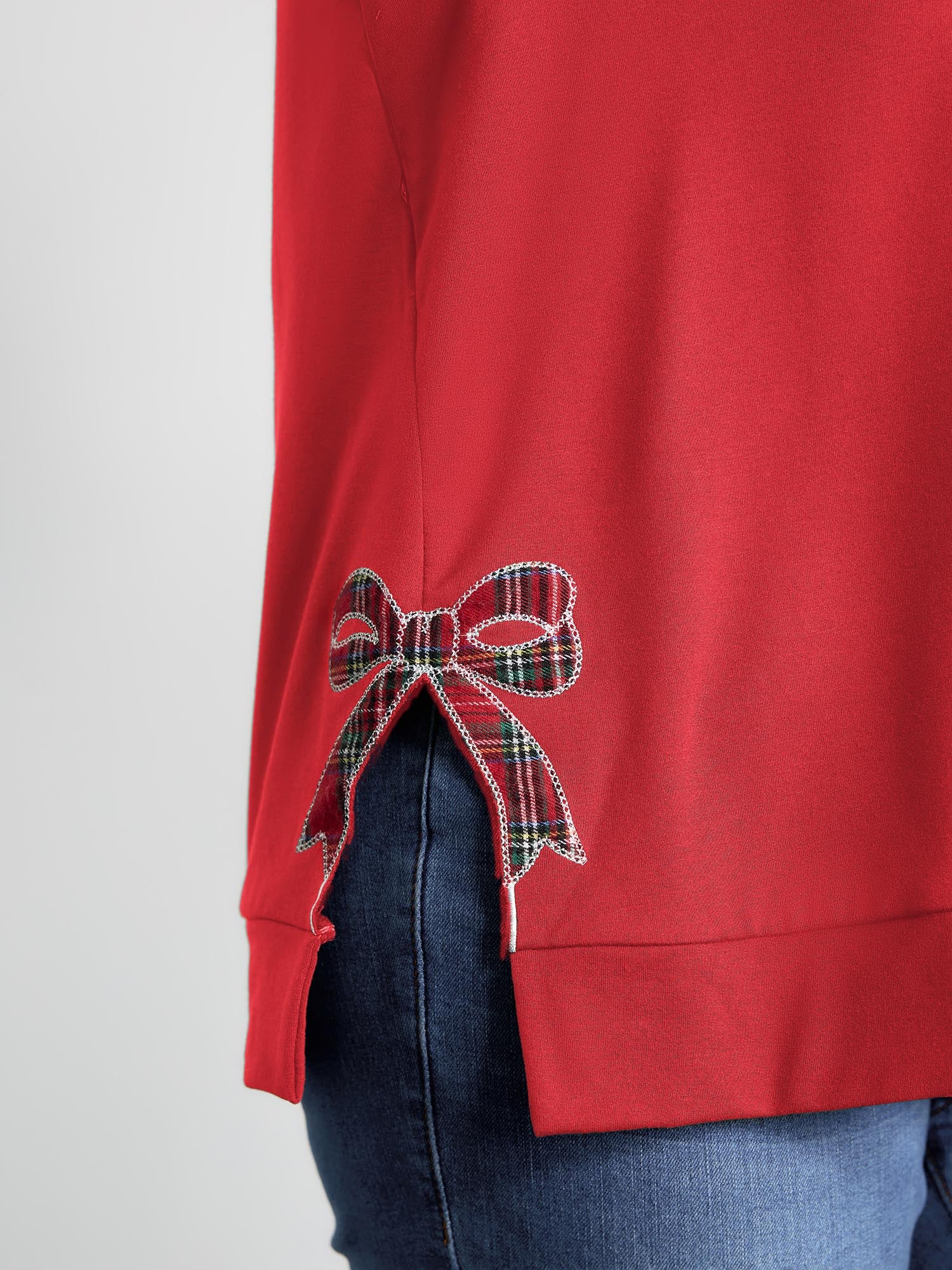 Merry Applique Embroidery Sweatshirt