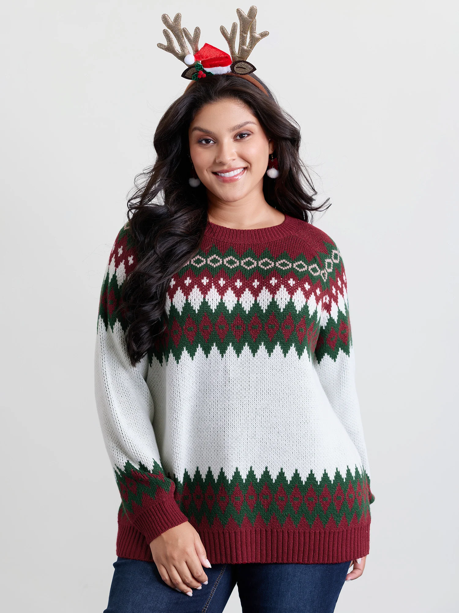Fair-Isle Holiday Jacquard Pullover