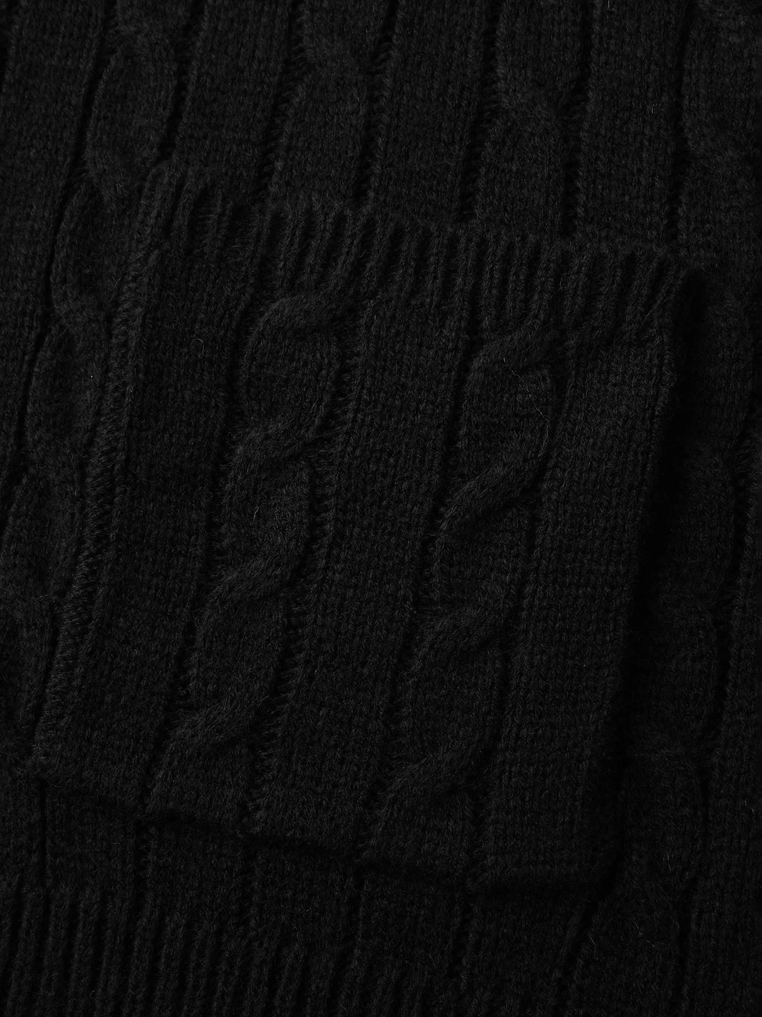 Cable Zipper Sleeveless Knit Cardigan