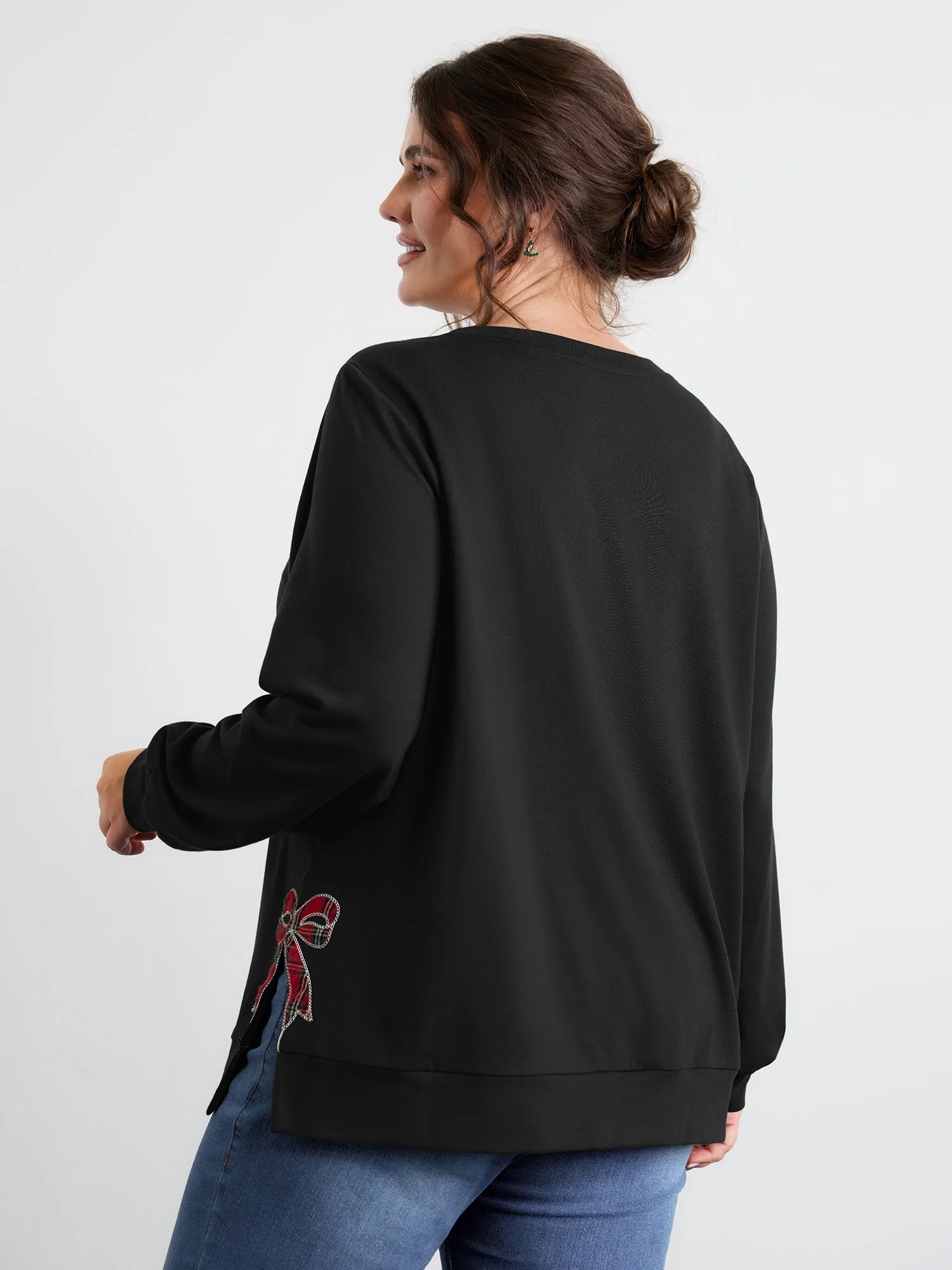 Merry Applique Embroidery Sweatshirt