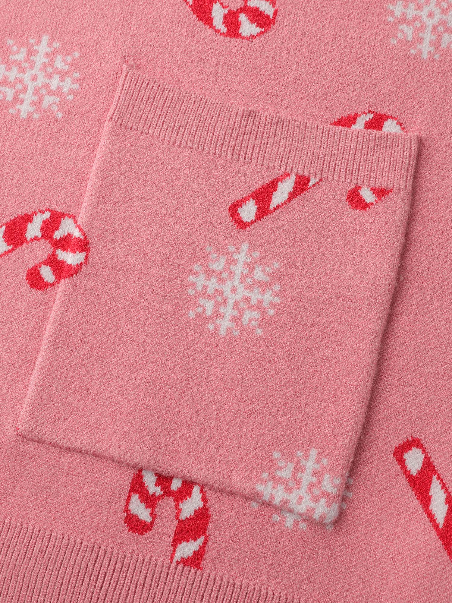 Holiday Candy Patch Pockets Knit Cardigan
