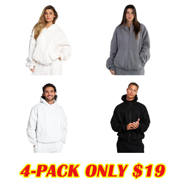 ​​Oversized Zip-Front Hoodie​