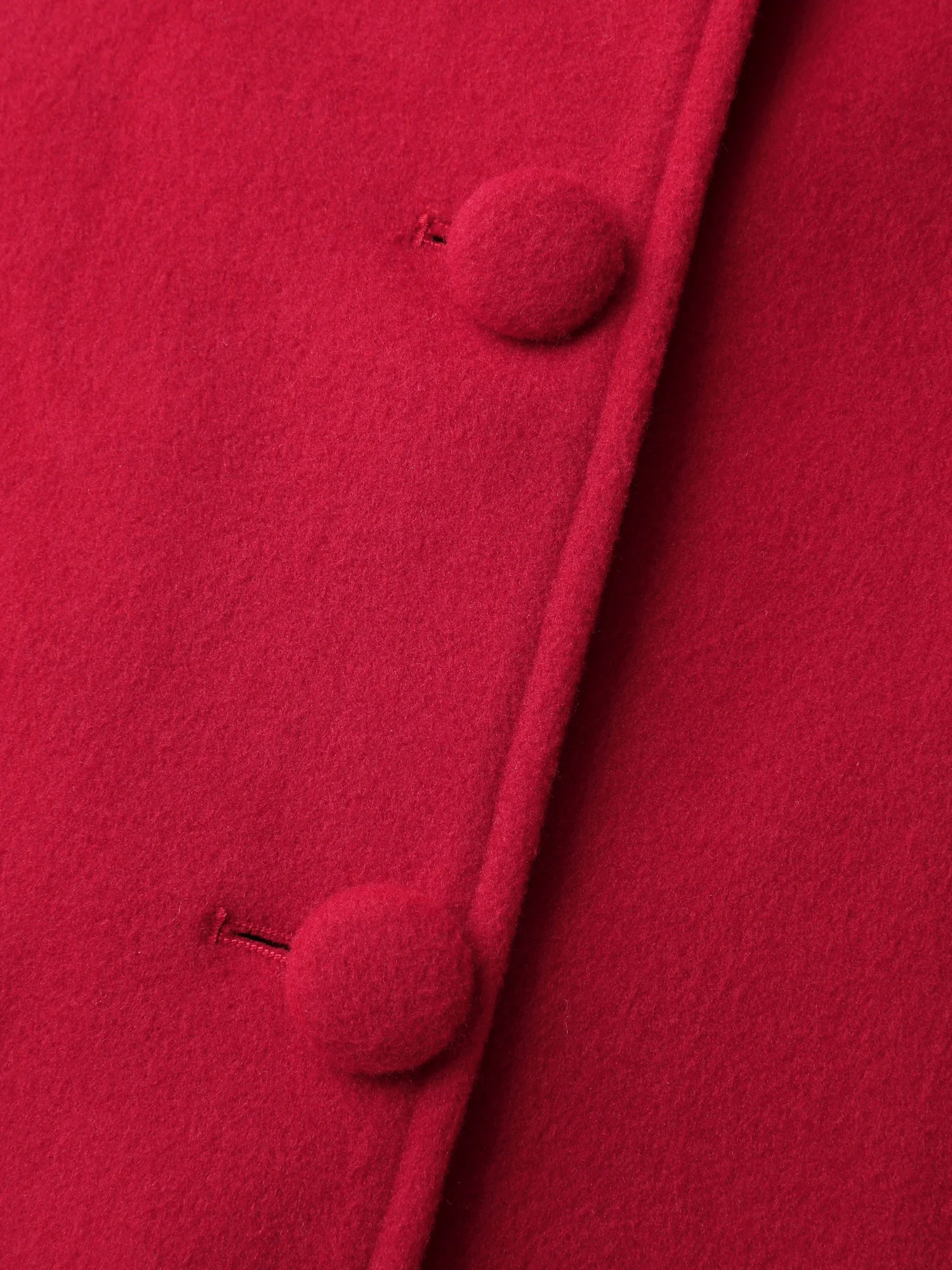 Ruffle Trim Waist-Defining Pockets Coat