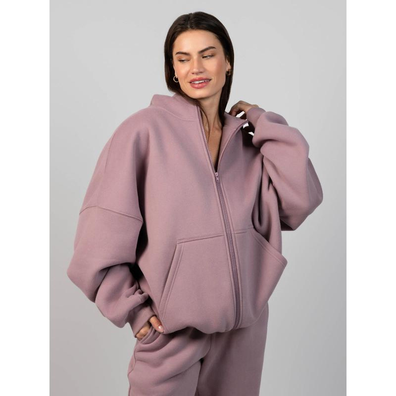 ​​Oversized Zip-Front Hoodie​