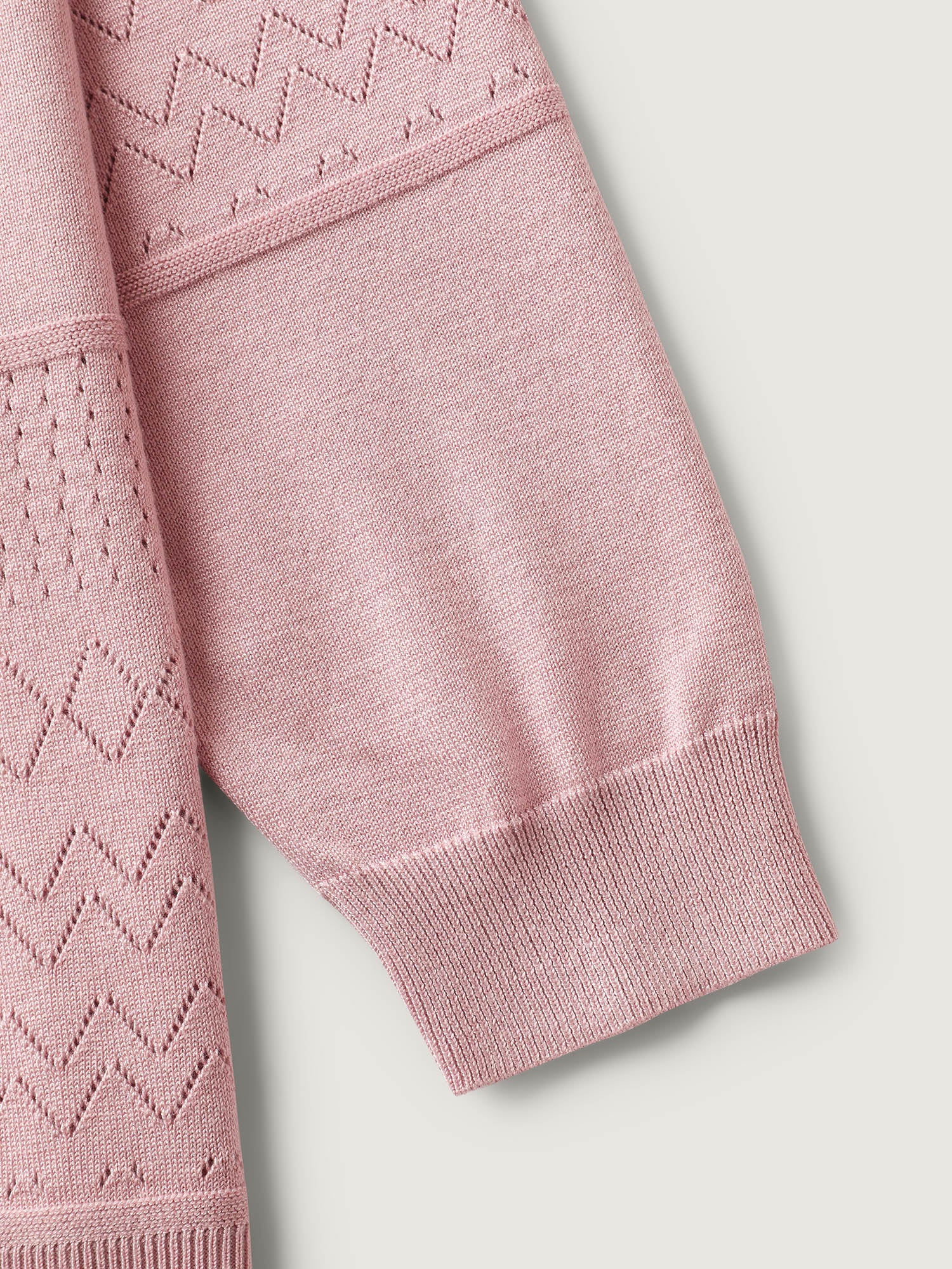 Supersoft Textured Eyelet Trim Pullover