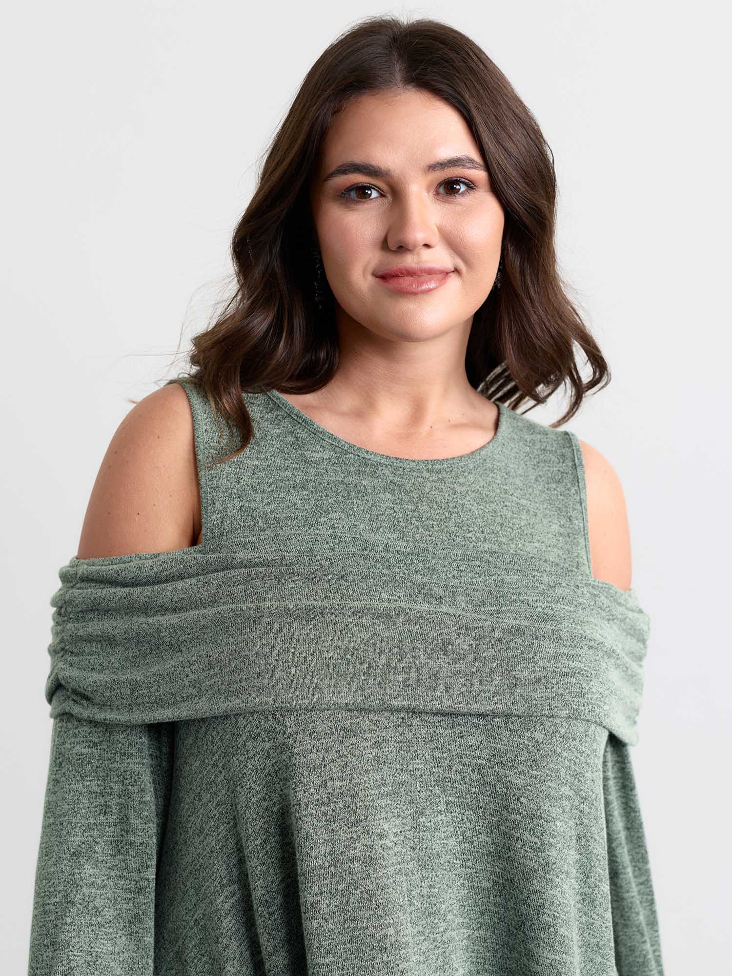 Off-Shoulder Pleated Asymmetrical Hem Top