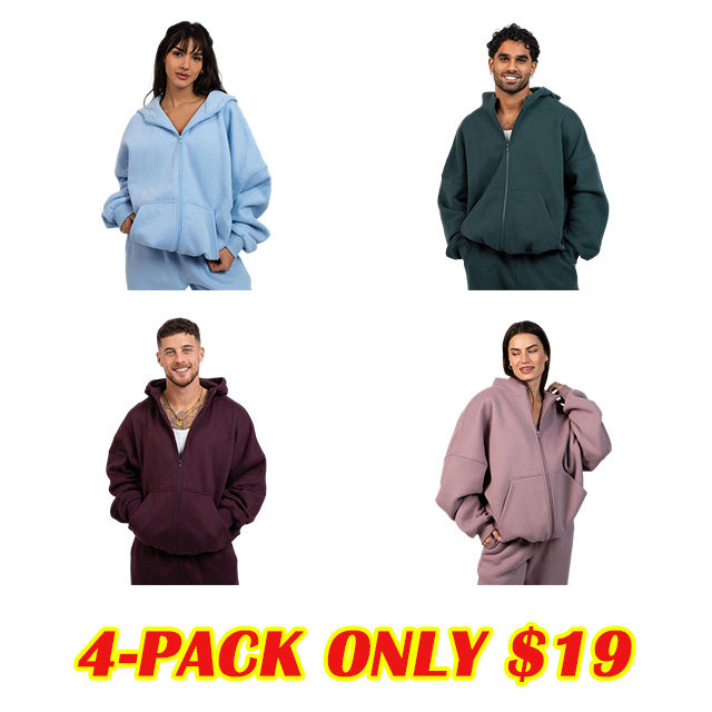 ​​Oversized Zip-Front Hoodie​