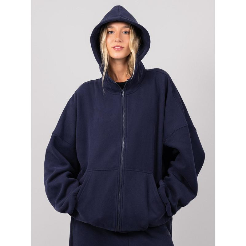 ​​Oversized Zip-Front Hoodie​