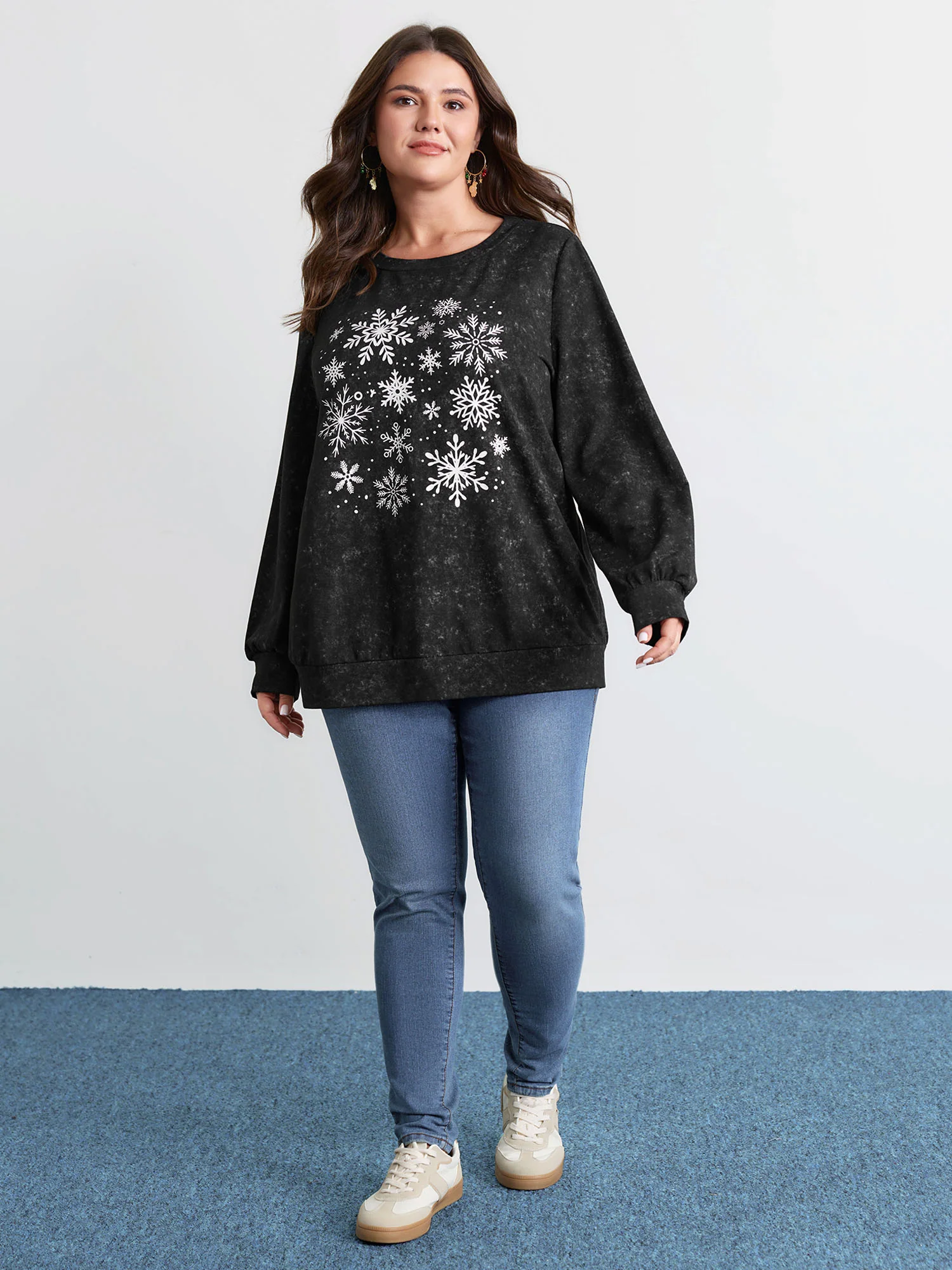 Holiday Cozy Print Sweatshirt