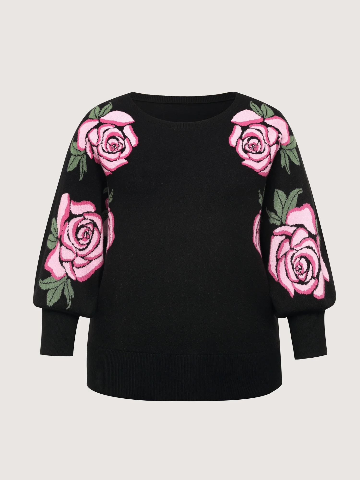 Supersoft Floral Batwing Sleeve Pullover