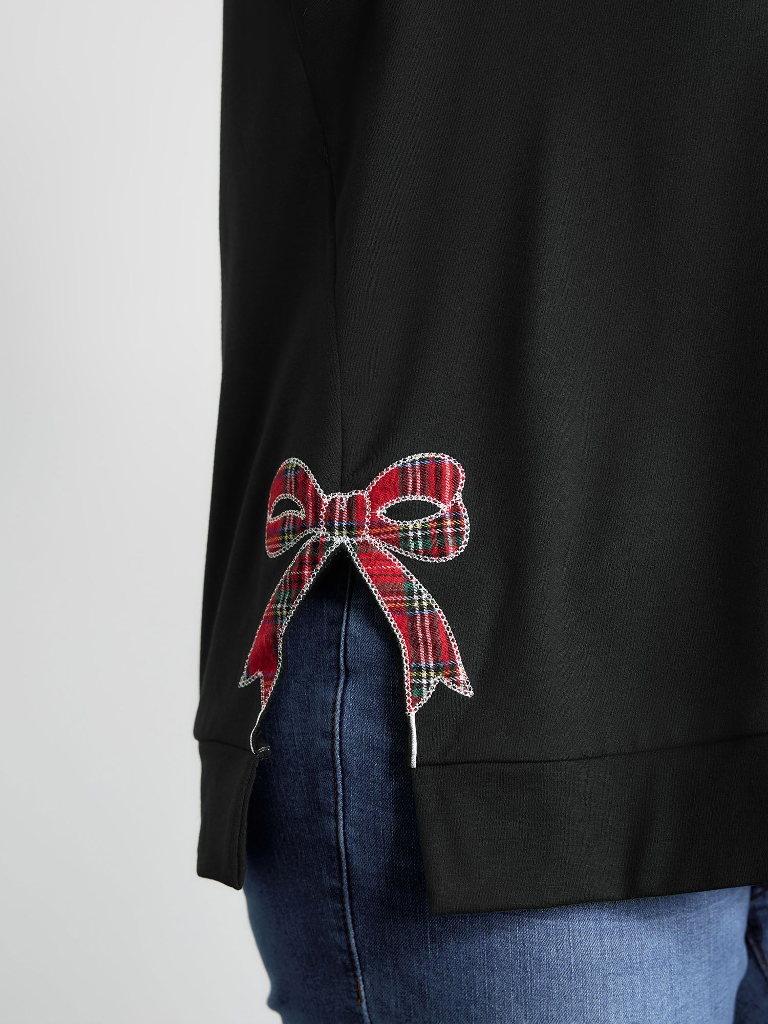 Merry Applique Embroidery Sweatshirt