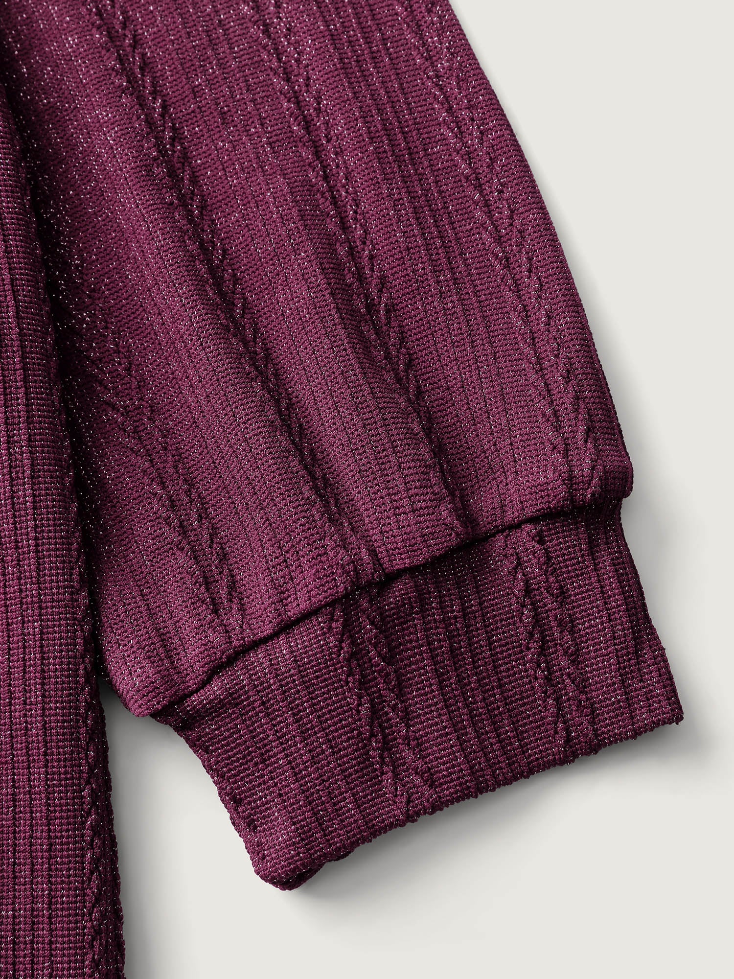 Textured Stretchy Flared Knit Top