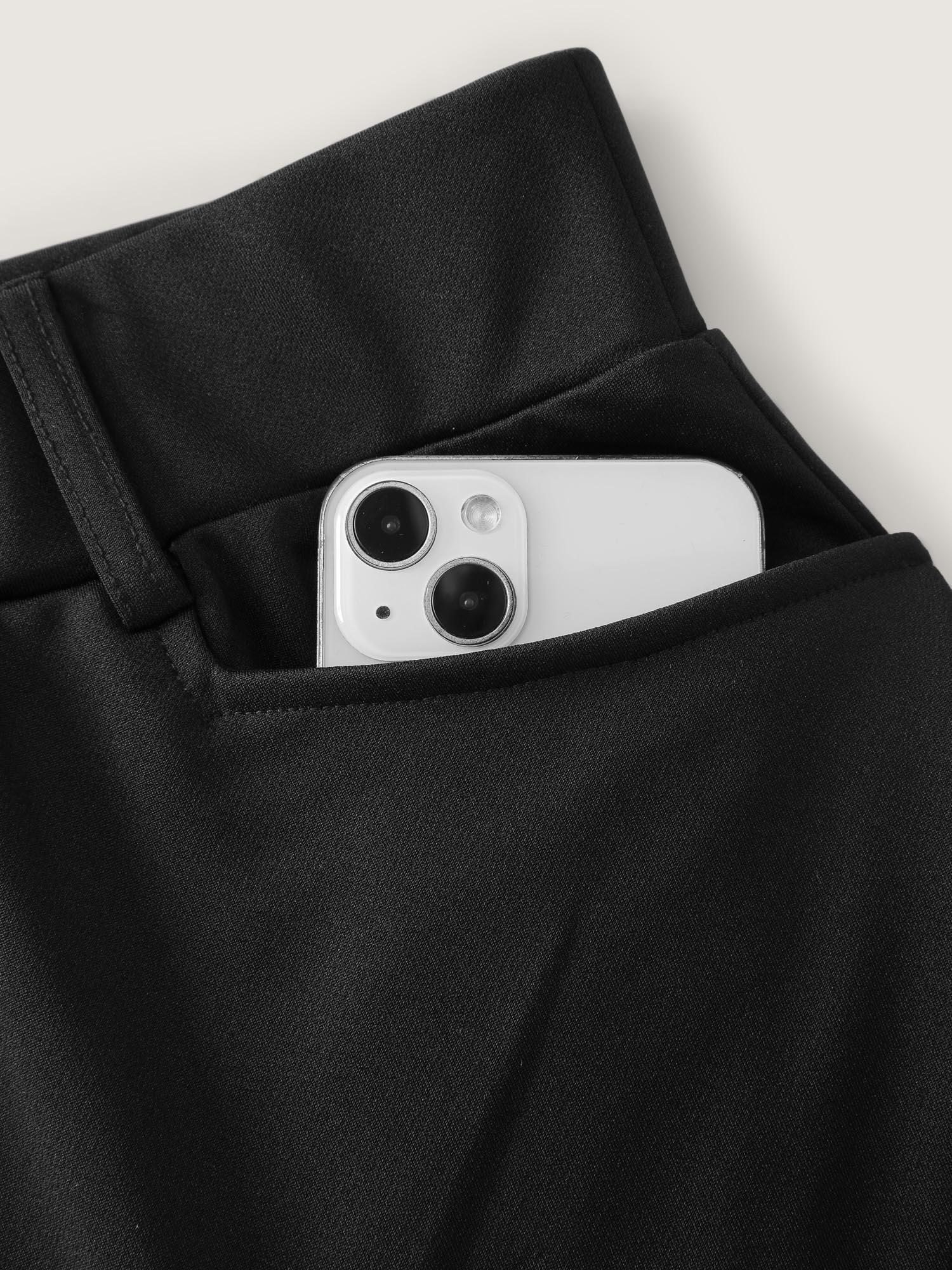 Slit Metal Detail Skinny-Fit Pants