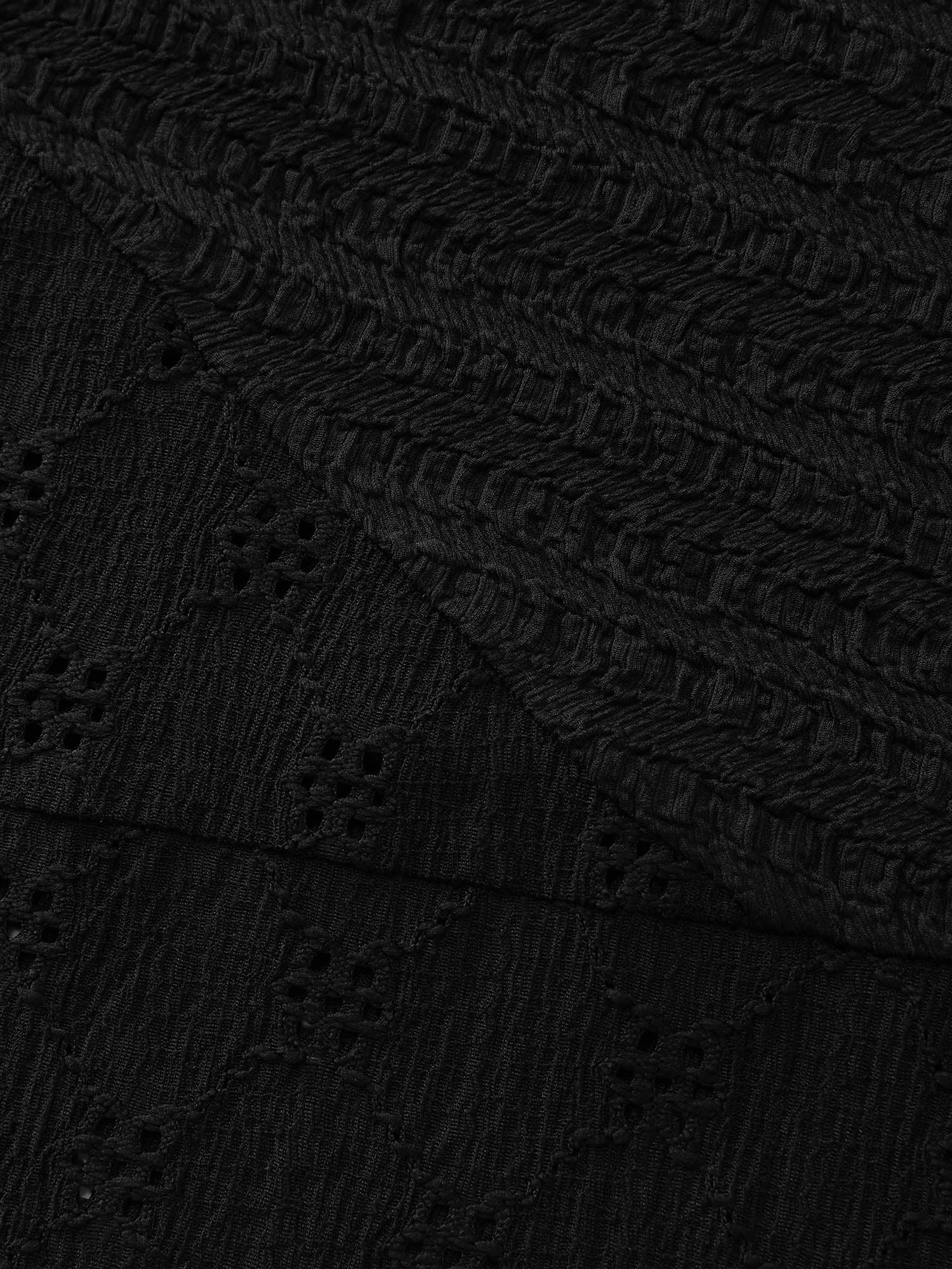 Floral Cut Out Flared Sleeve Knit Top