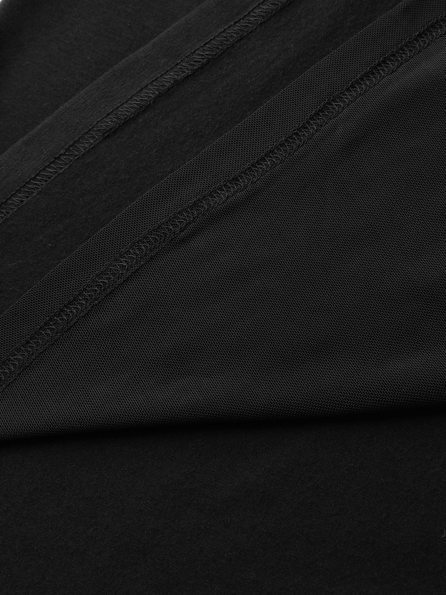 Sequin Cord Embroidered Tree Round Neck T-Shirt