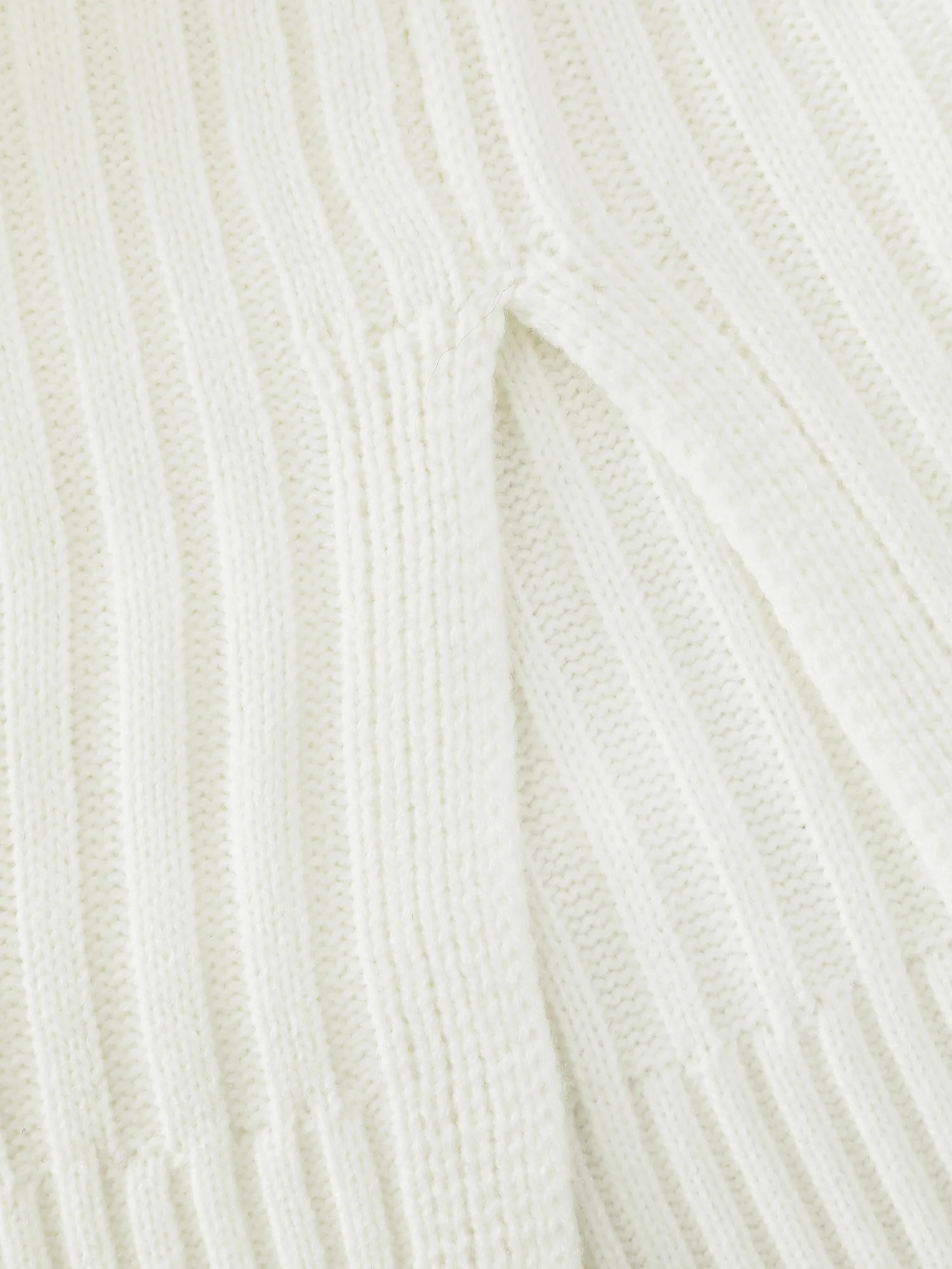 High Turtleneck Textured Sweater Dress