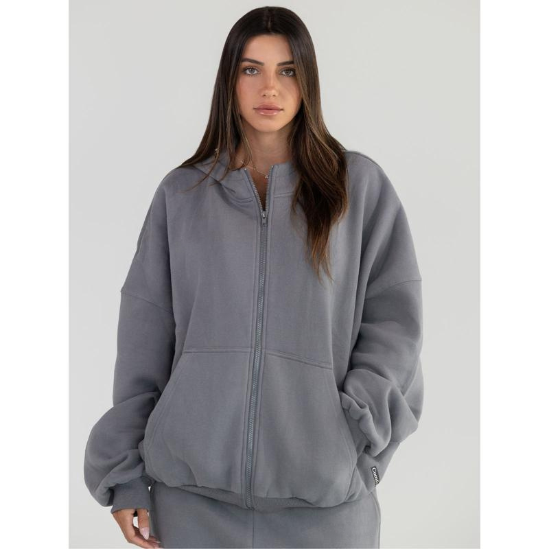 ​​Oversized Zip-Front Hoodie​