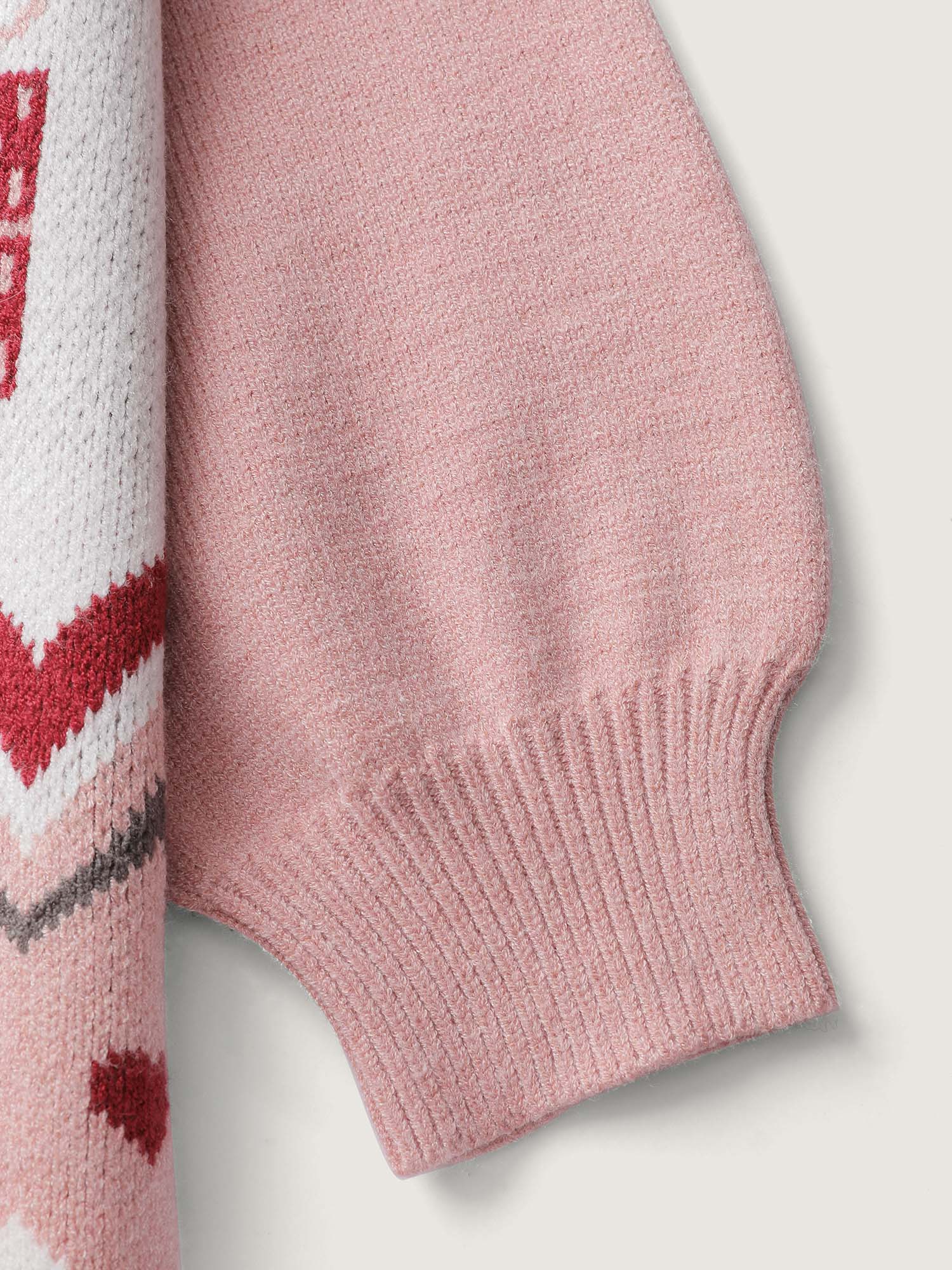 Holiday Pattern Drop Shoulder Pullover