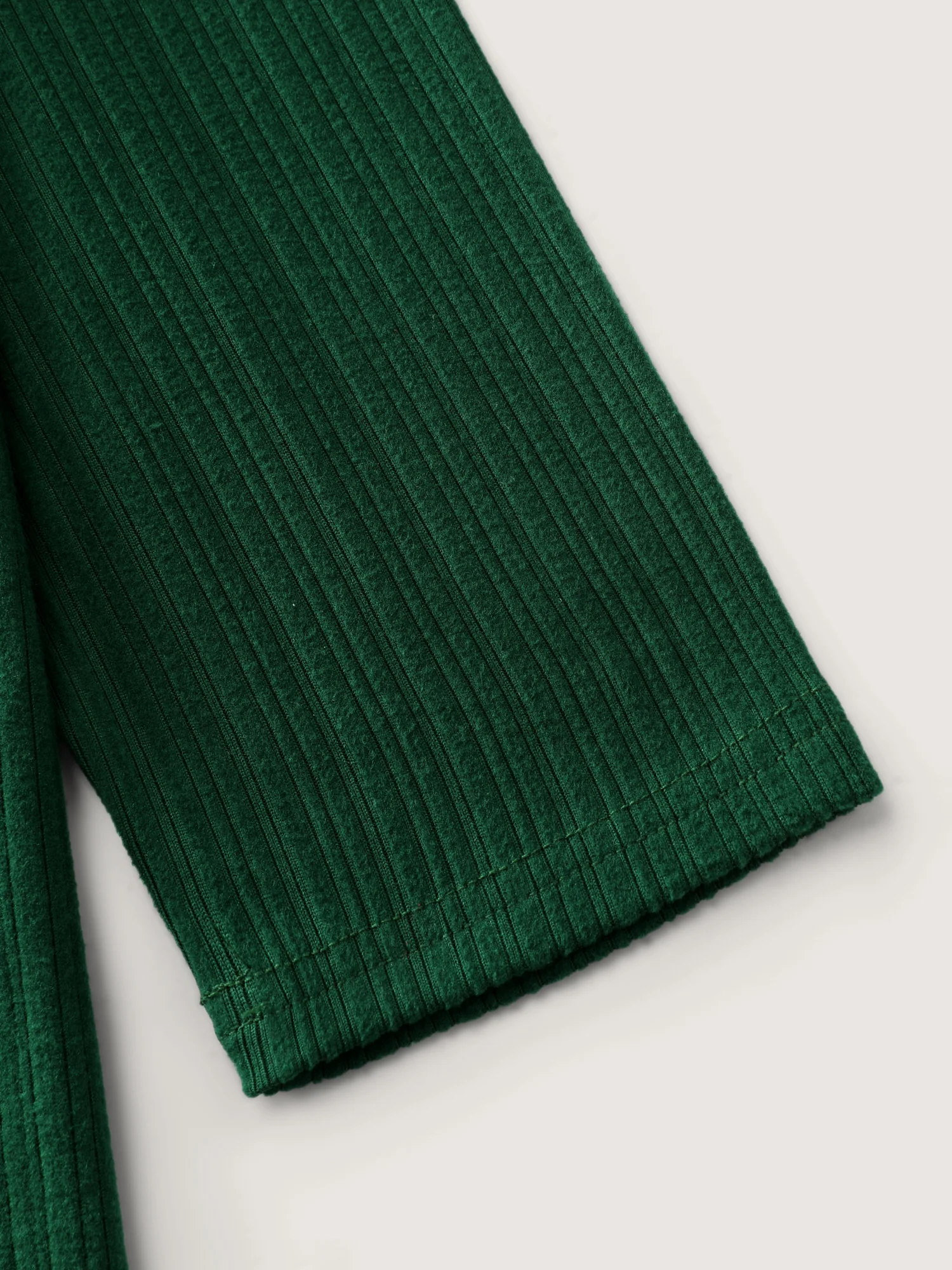 Super Stretchy Ribbed Asymmetrical Neck T-Shirt