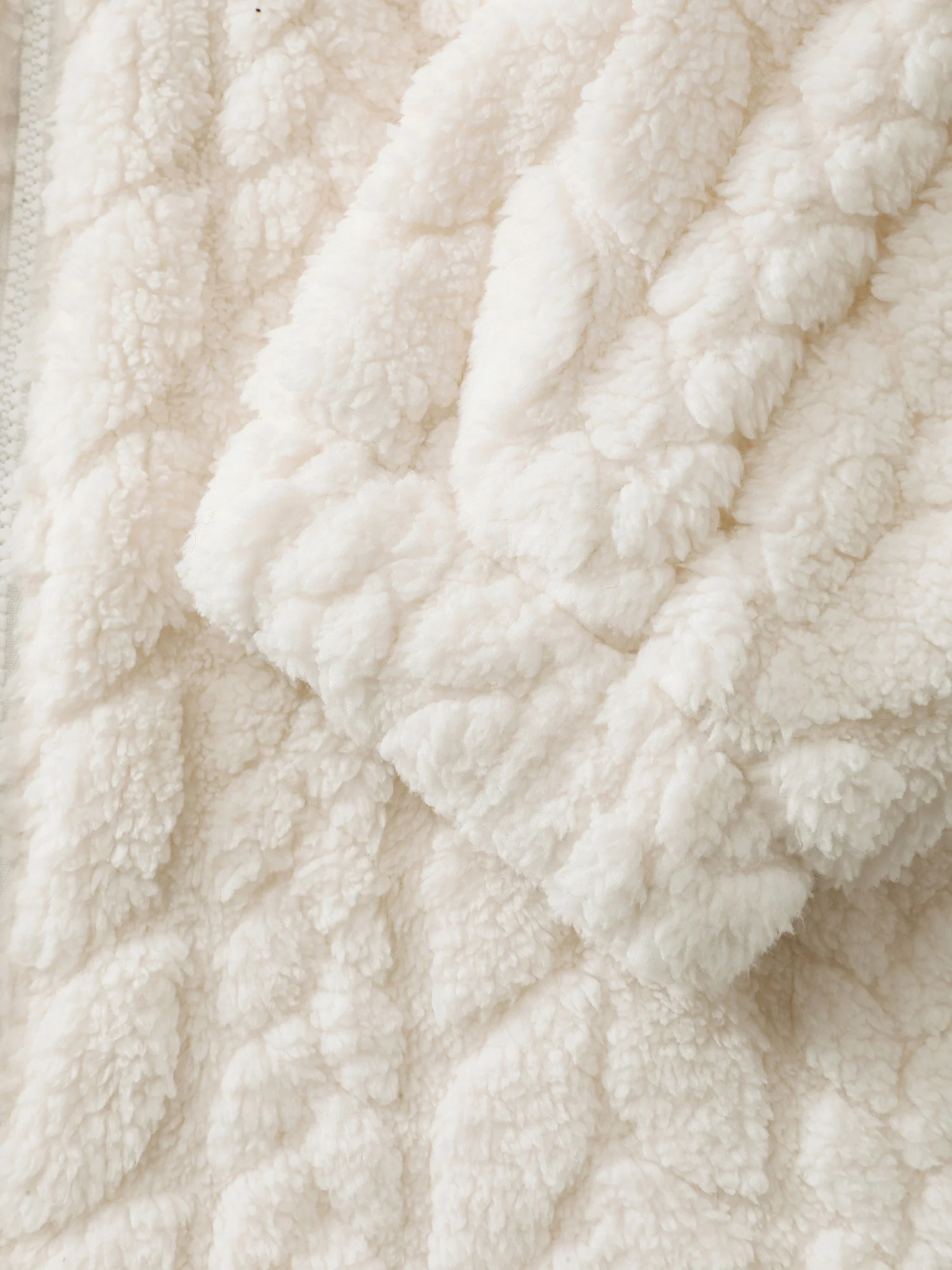 Fleece Zipper Hooded Sleep Jumpsuit