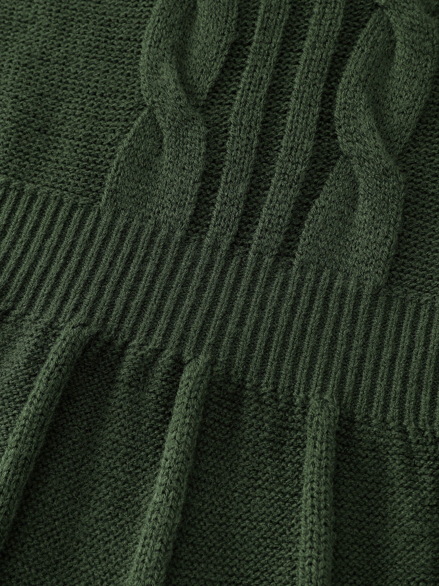 Scalloped V-Neck Fit and Flare Sweater Dress