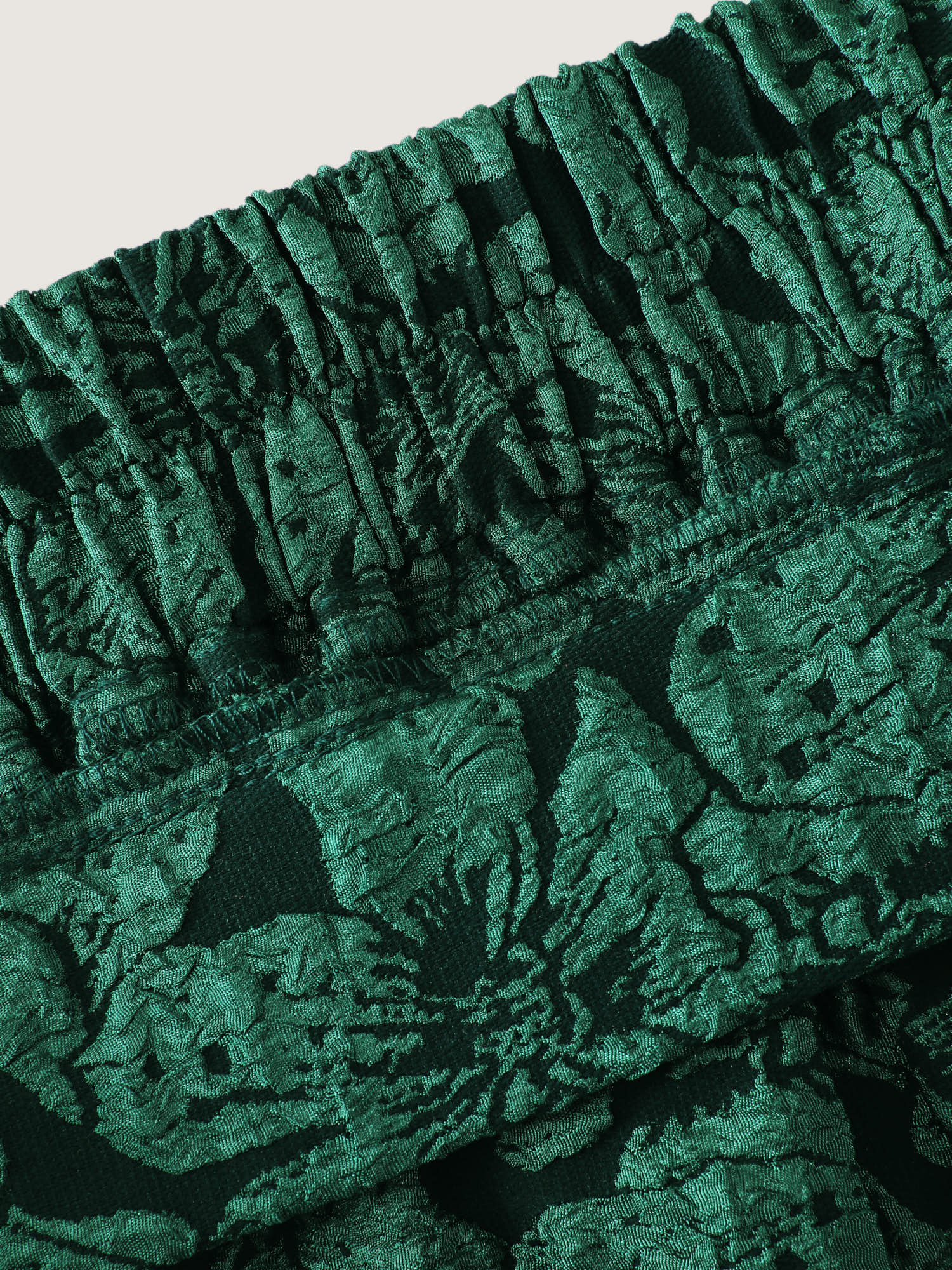 Floral Jacquard Pleated Midi Skirt