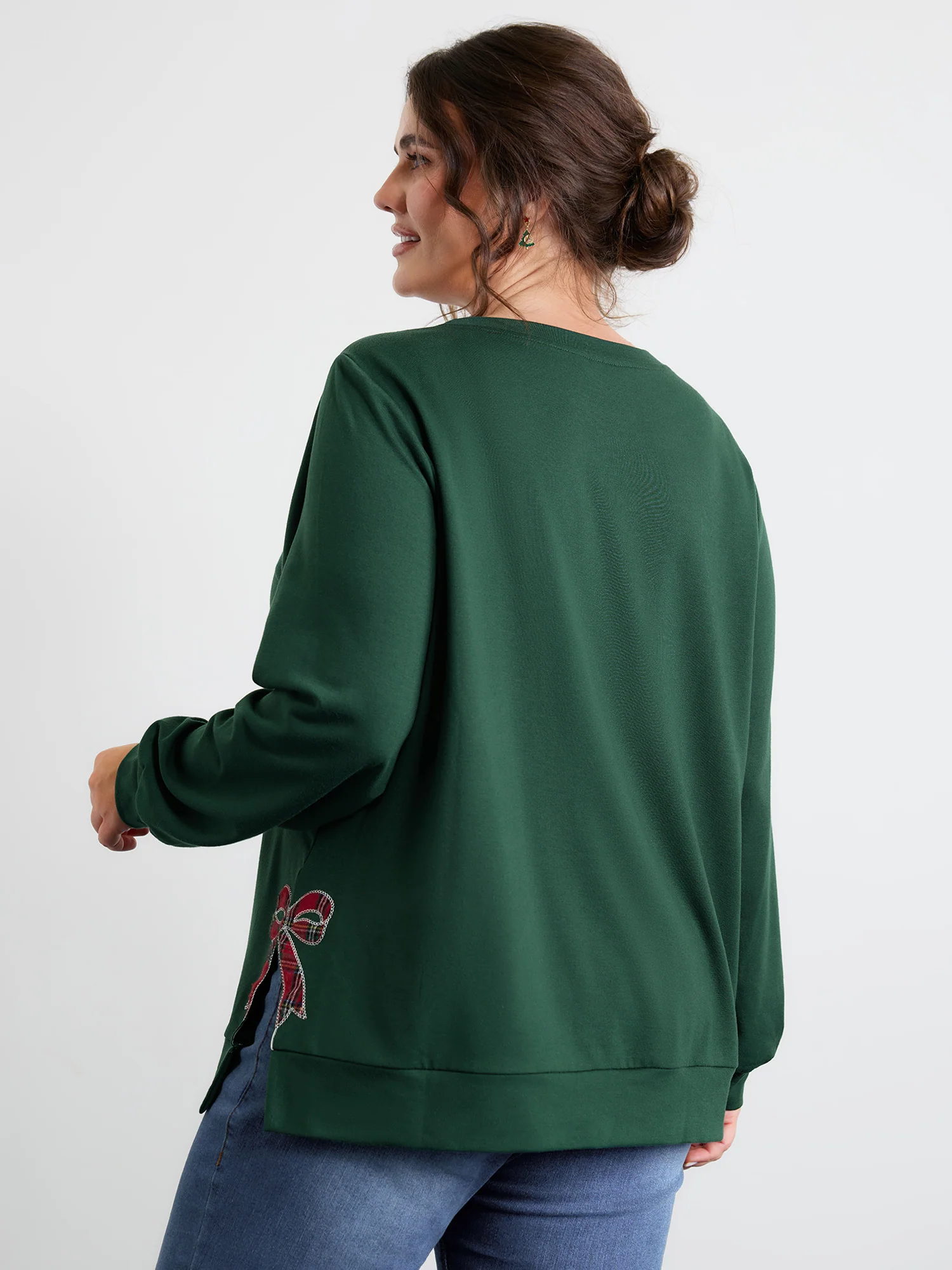 Merry Applique Embroidery Sweatshirt