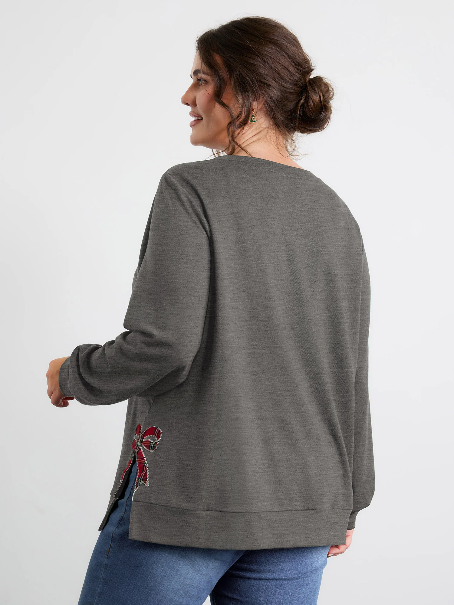 Merry Applique Embroidery Sweatshirt