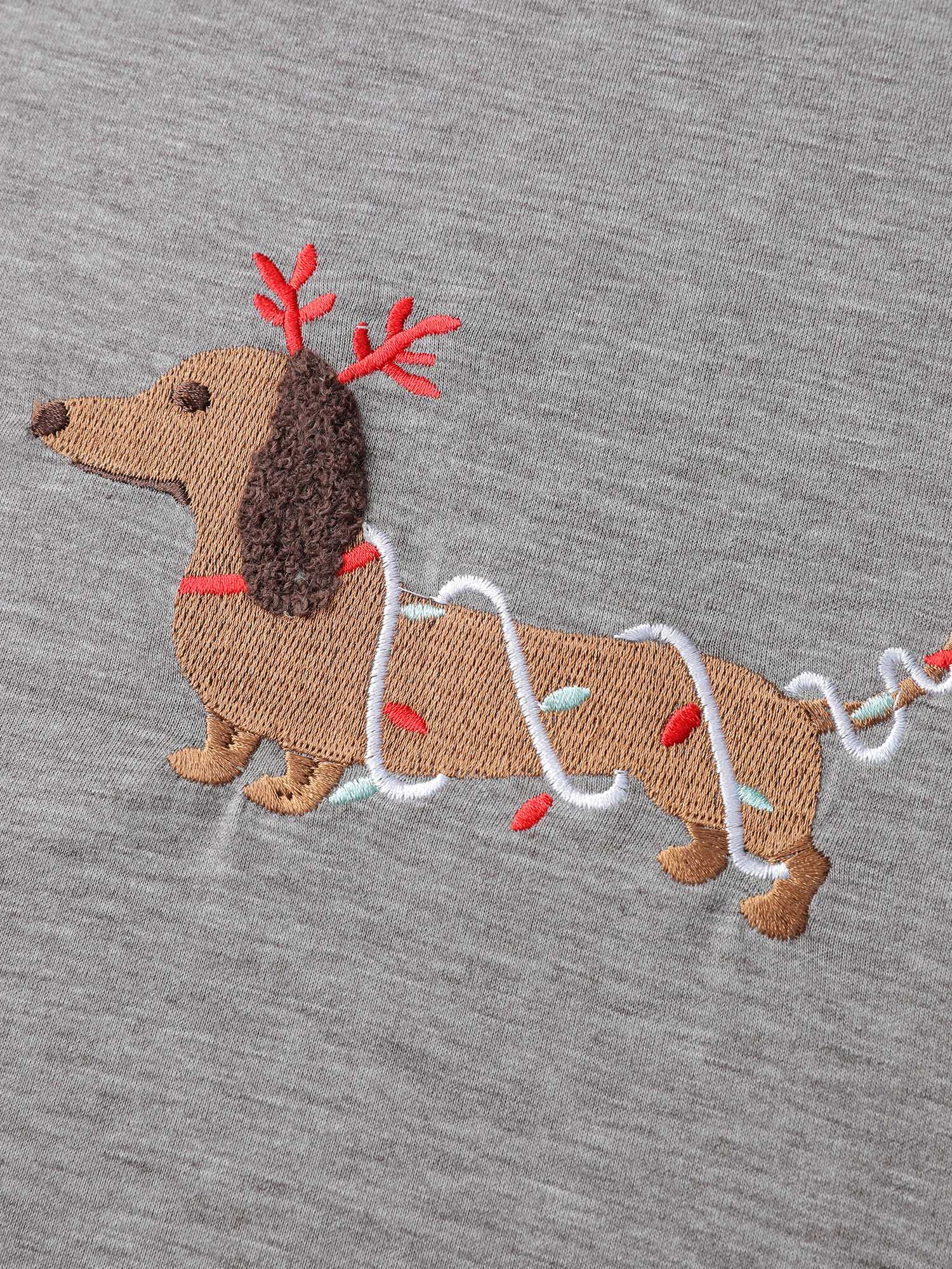 Supersoft Puppy Embroidery Contrast T-Shirt