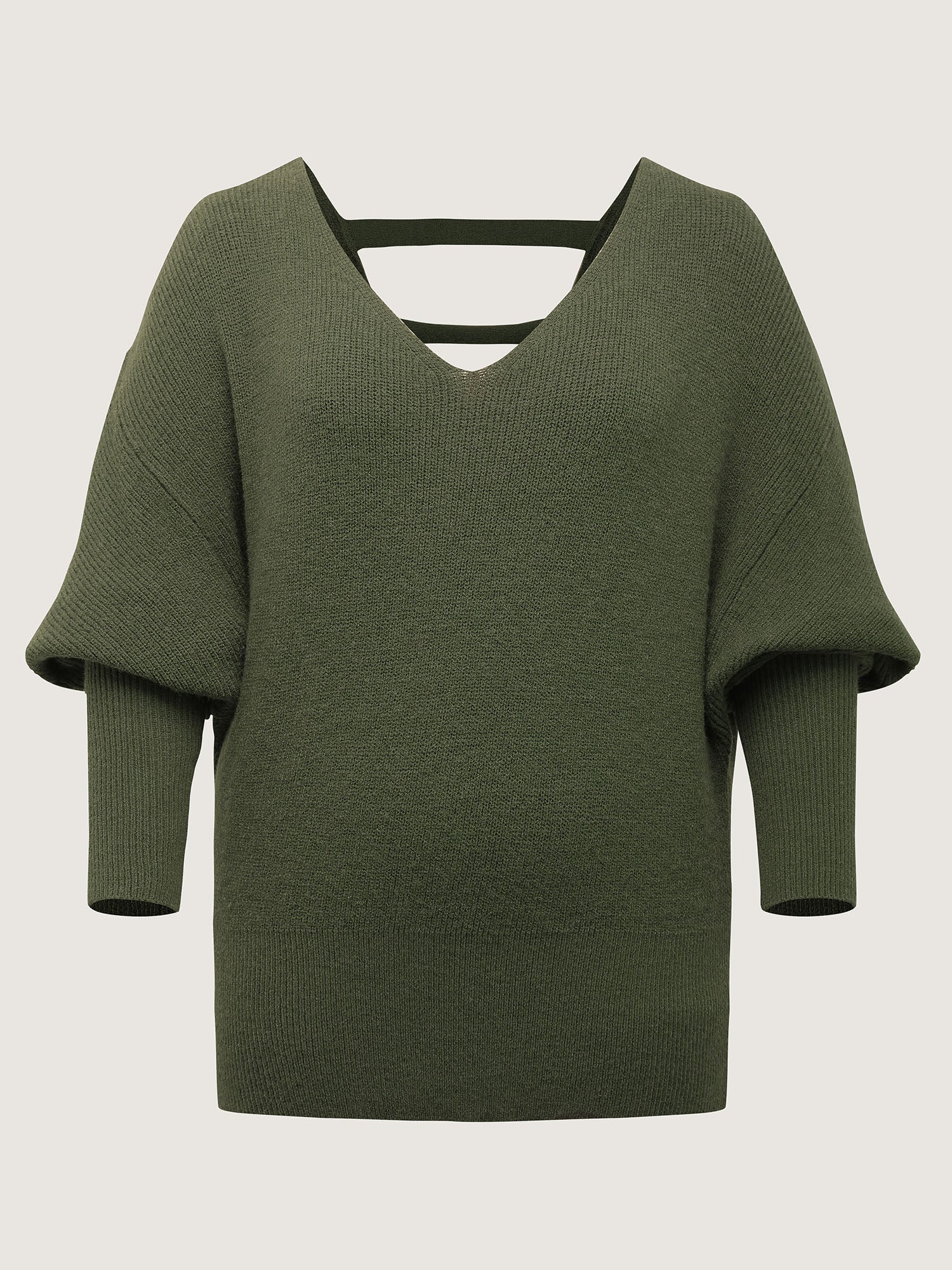 Backless Cut-Out Cropped Pullover