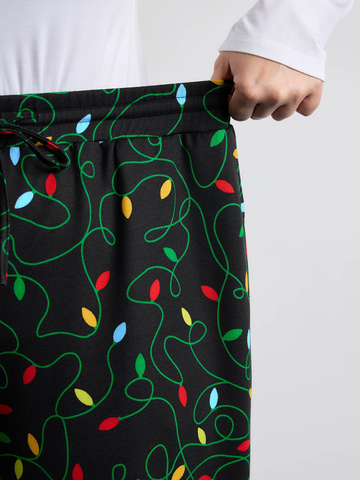 Colorful Lights Pattern Stretchy-Fit Pants