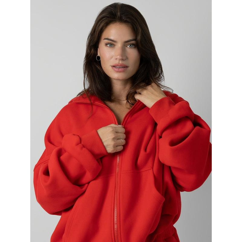 ​​Oversized Zip-Front Hoodie​