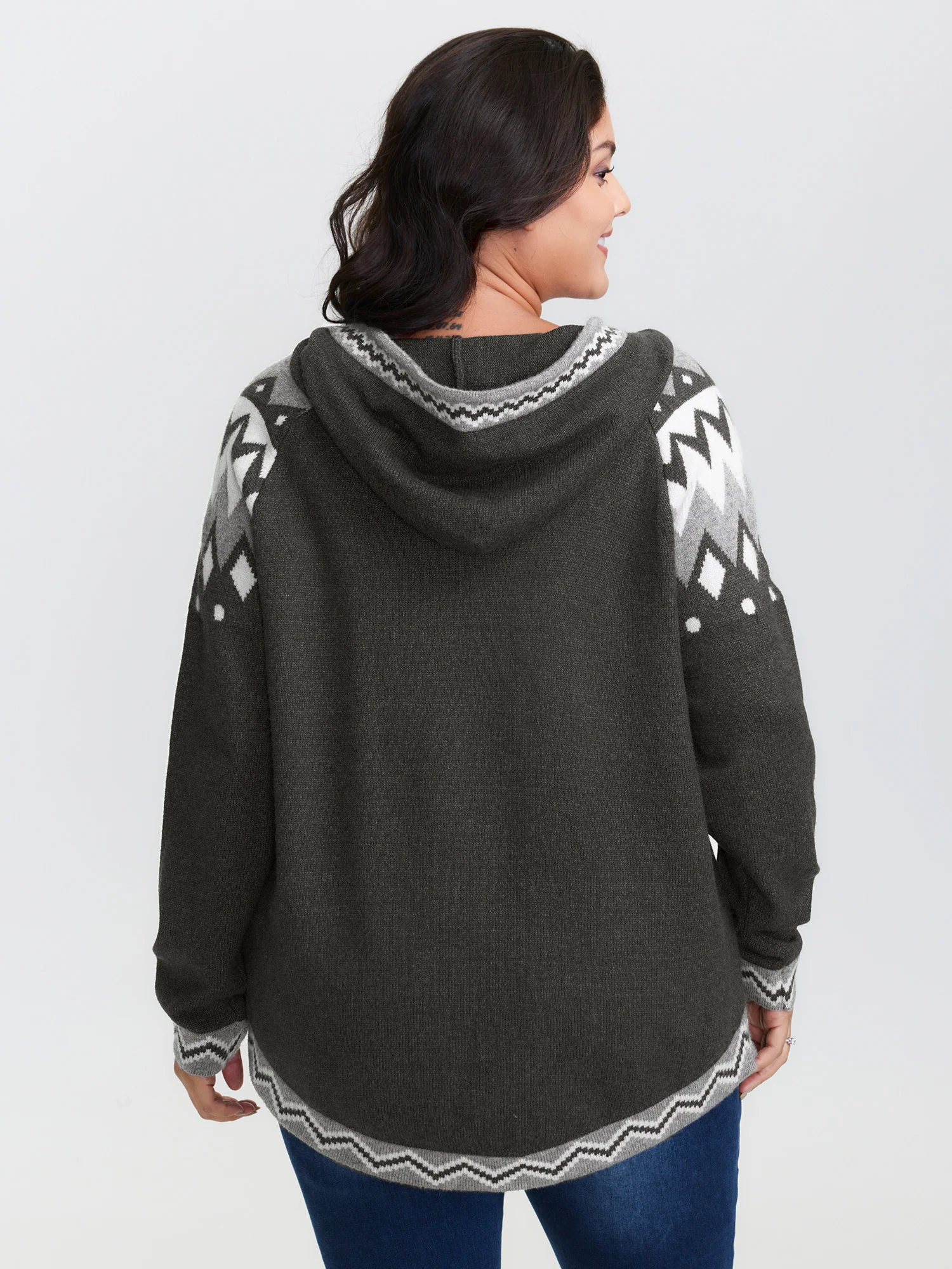 Supersoft Fair-Isle Super Stretchy Curvy Pullover