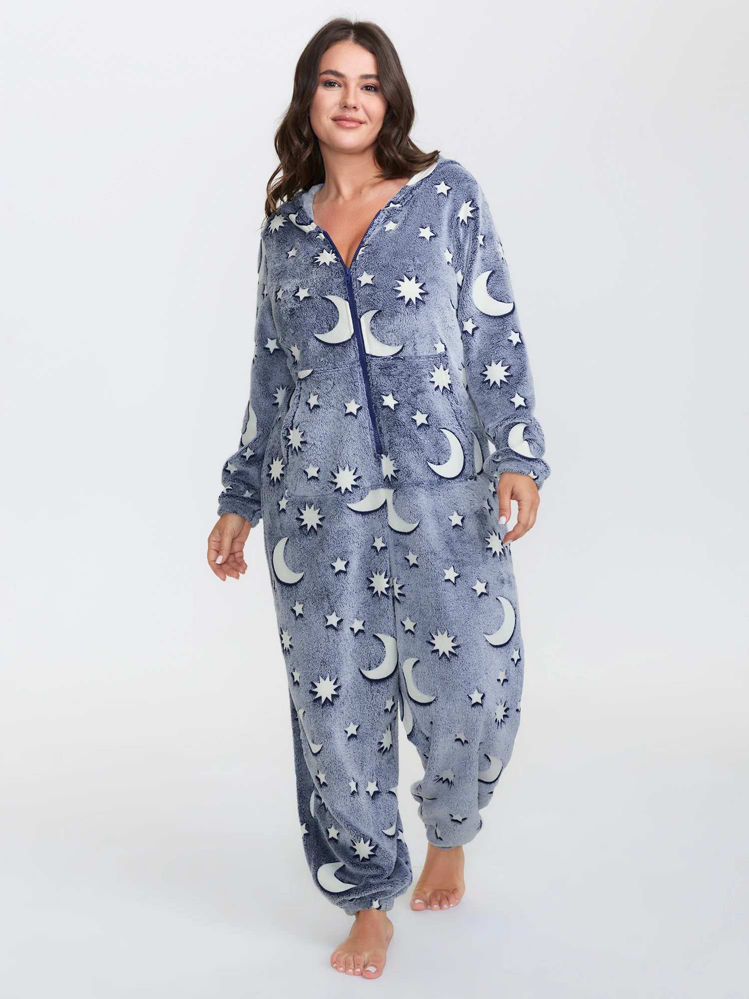 Easy Peezy Fluffy Star Moon Jumpsuit