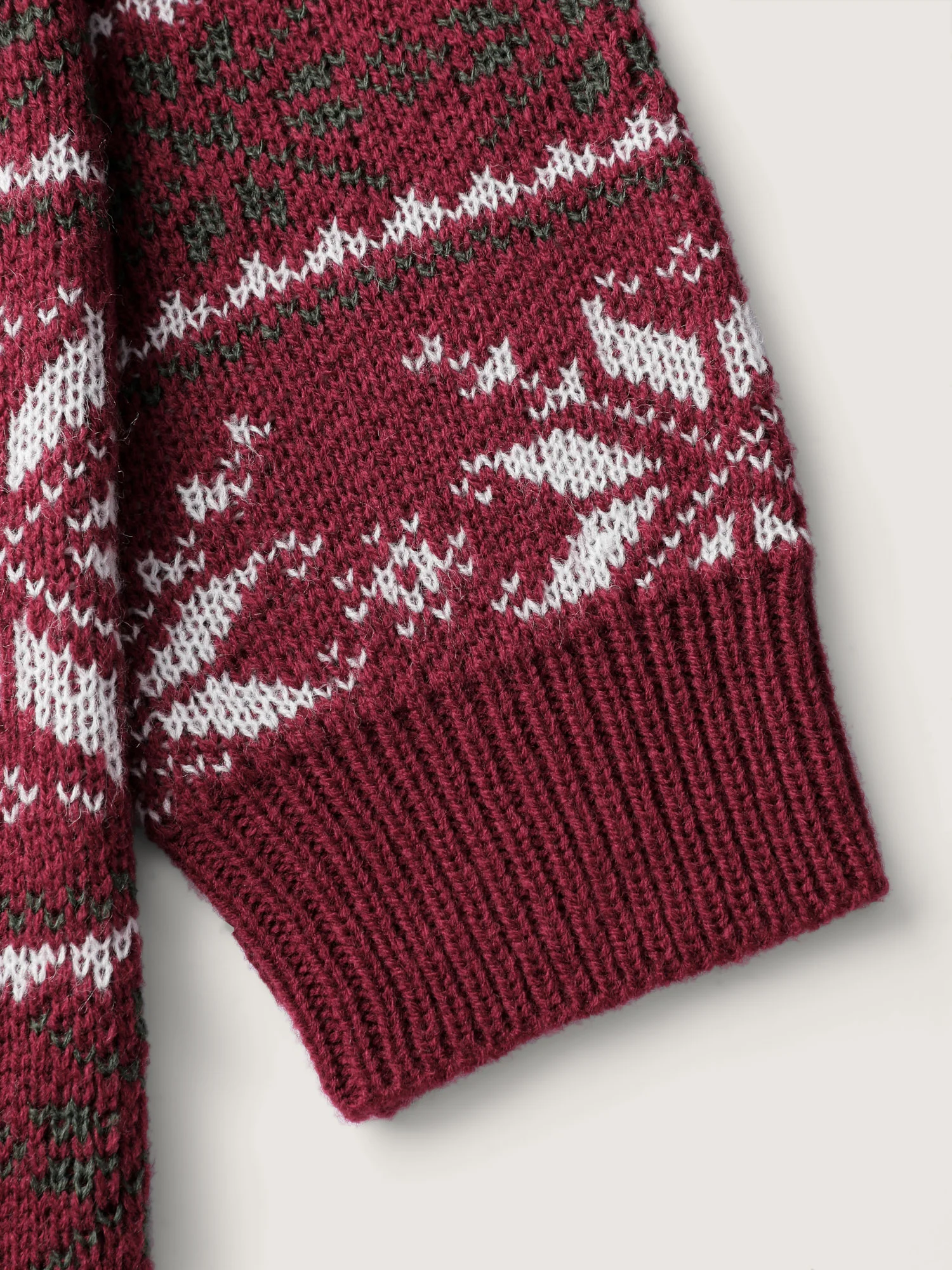 Holiday Curvy Hem Ribbed Knit Cardigan